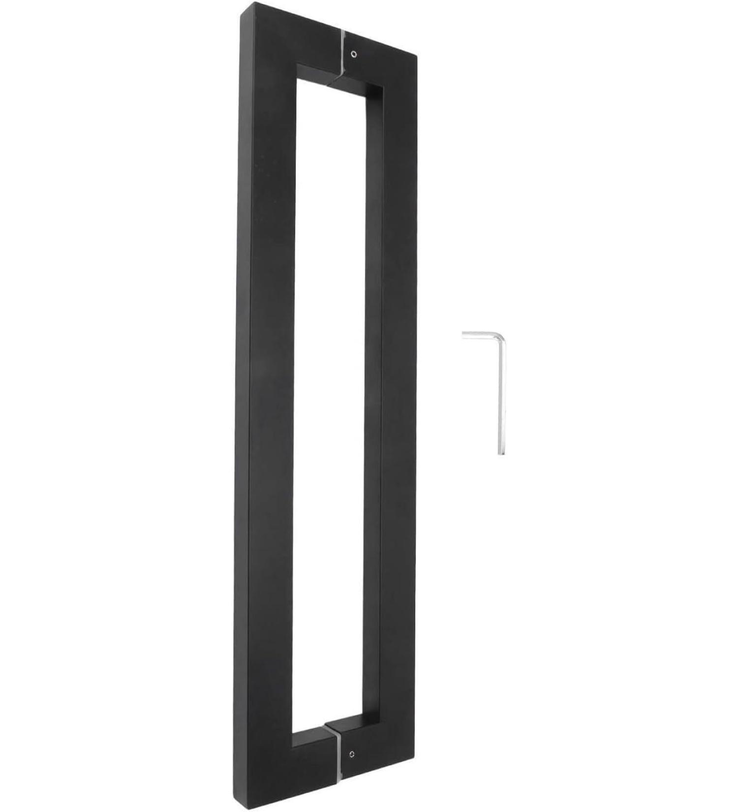 Sliding Door Handle Stainless Steel Barn Door Pull with Single Bend Right Angle Design Push Pull Door Handle for Gate Garage (Size : 25x38x800x762)