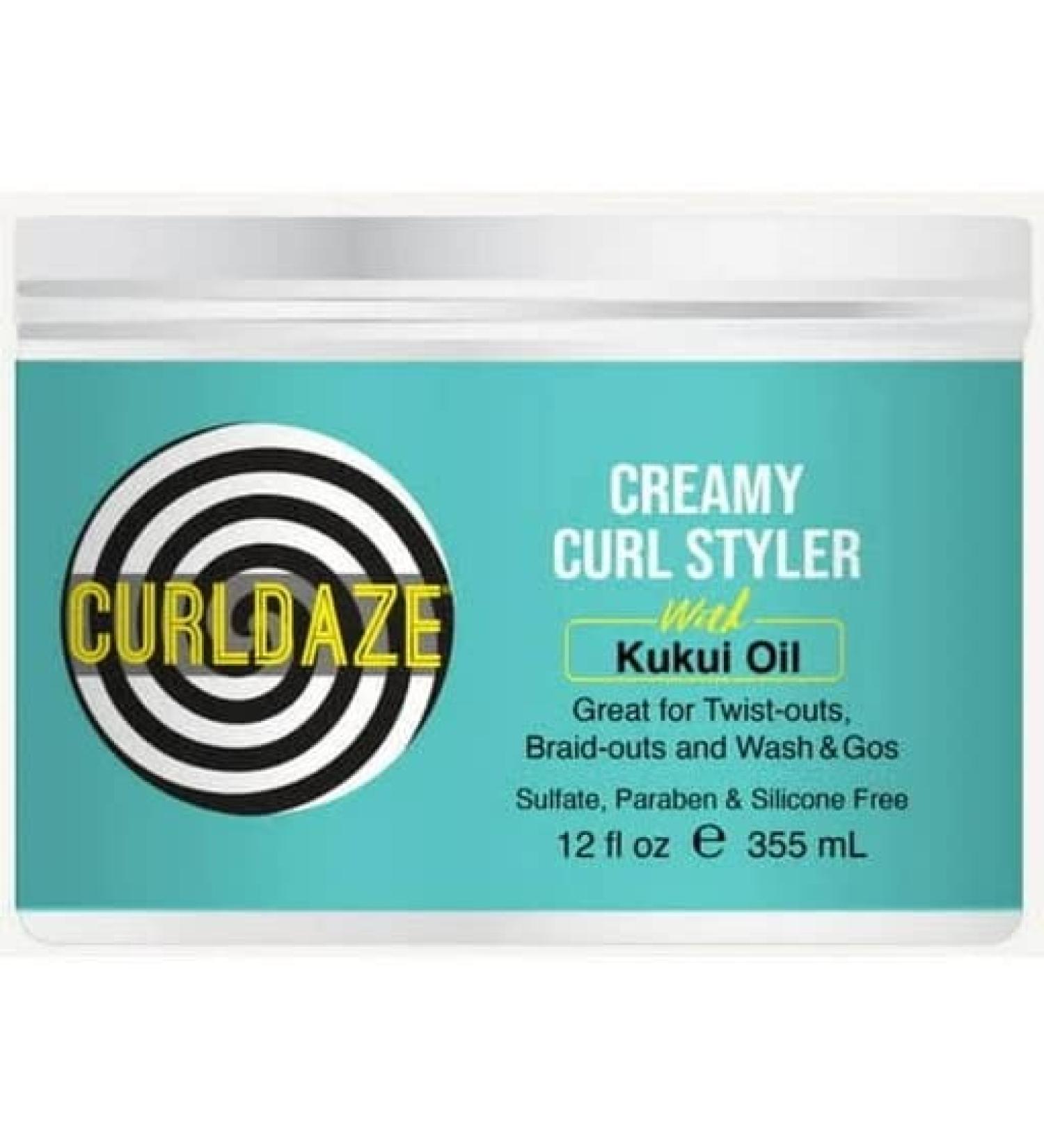 CurlDaze Creamy Curl Styler with Kukui Oil 12 oz