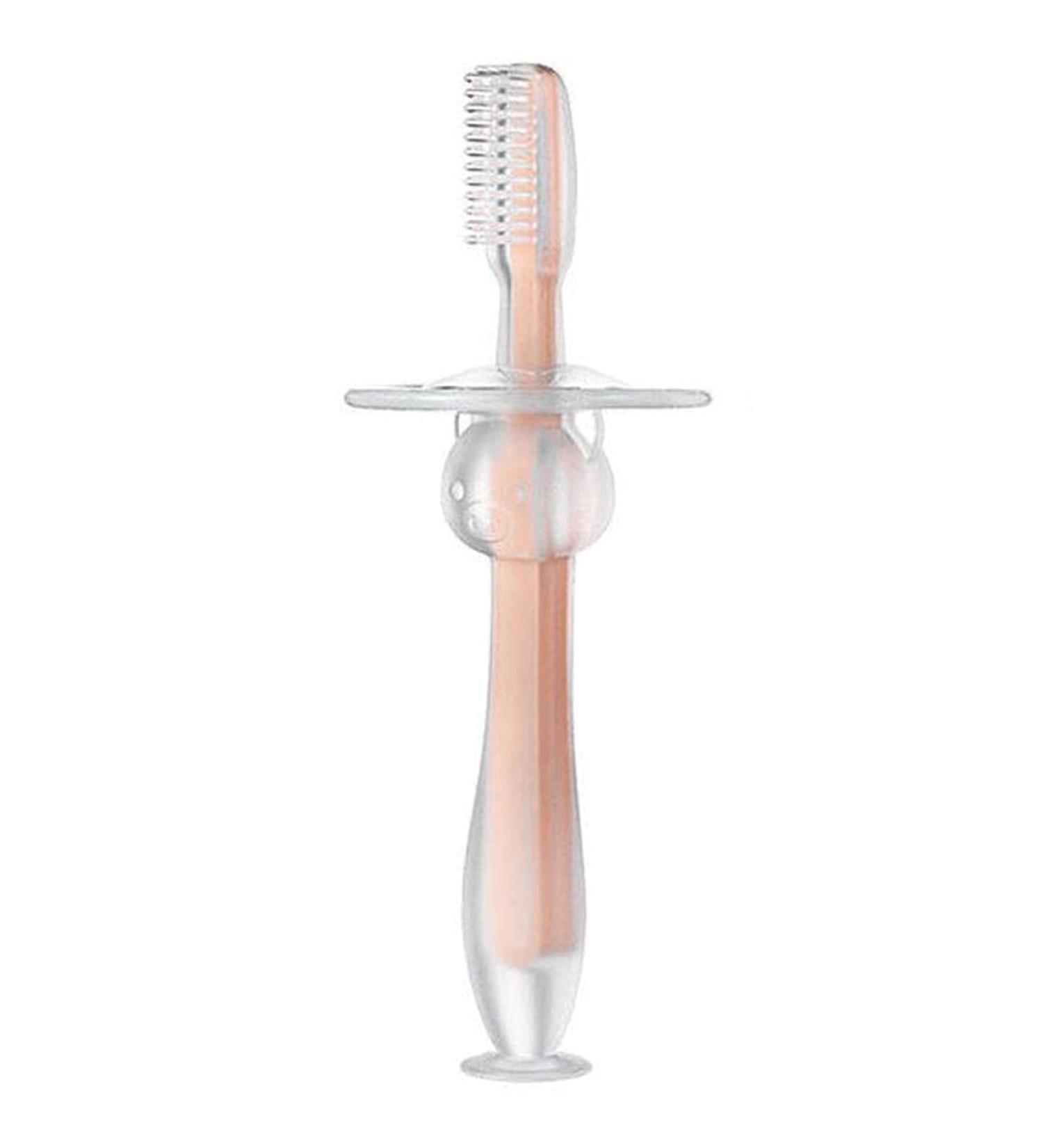 Buy Food-Safe Silicone Toddler Toothbrush for 1-3 Years - Manual Children's Toothbrush for Bright Smiles - Buy Online on GoSupps.com