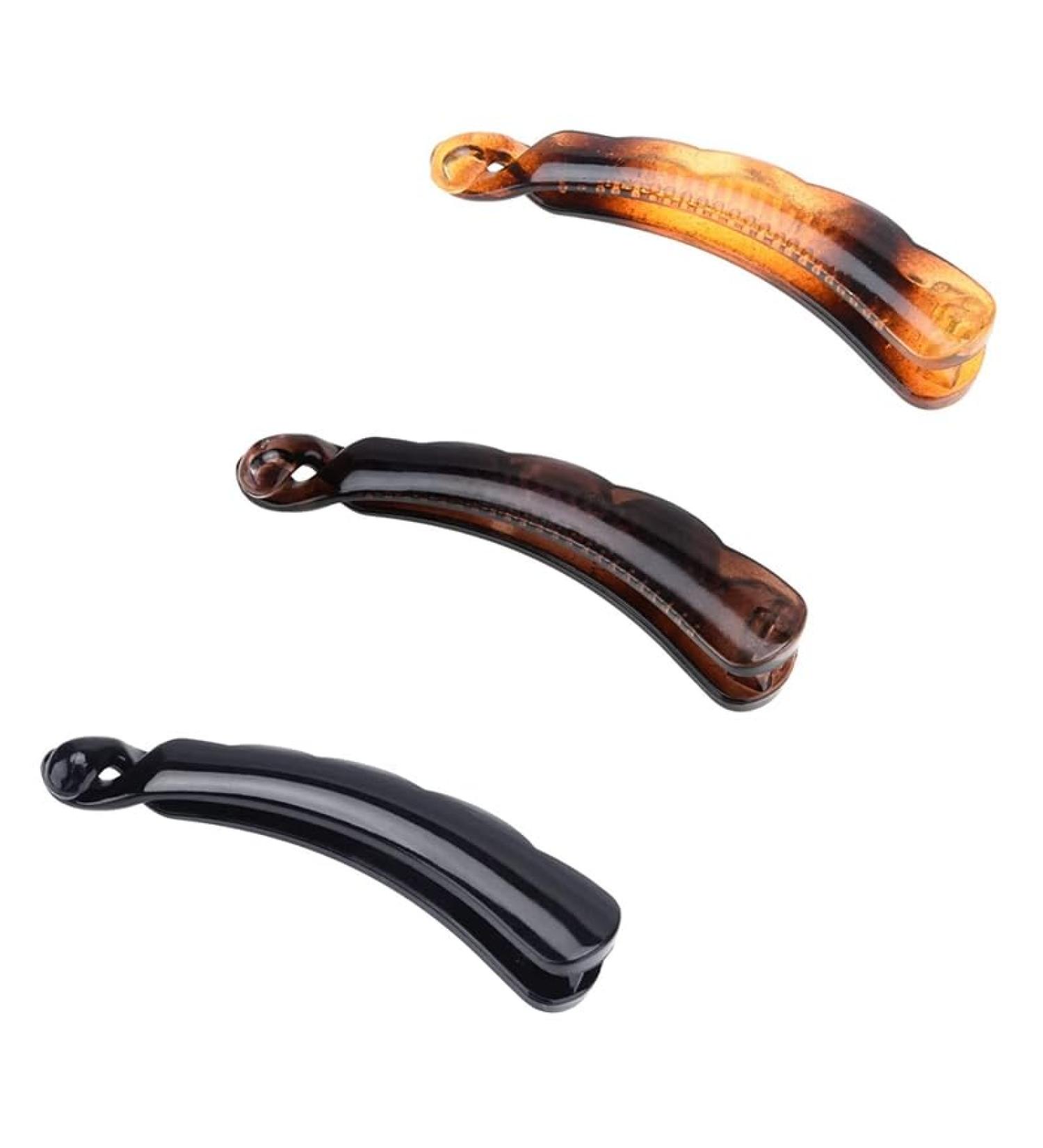 Apricitie Vintage Banana Hair Clips - Set of 3 | Stylish Fish Clips for Long Hair | Perfect for Women & Girls - Buy Online on GoSupps.com