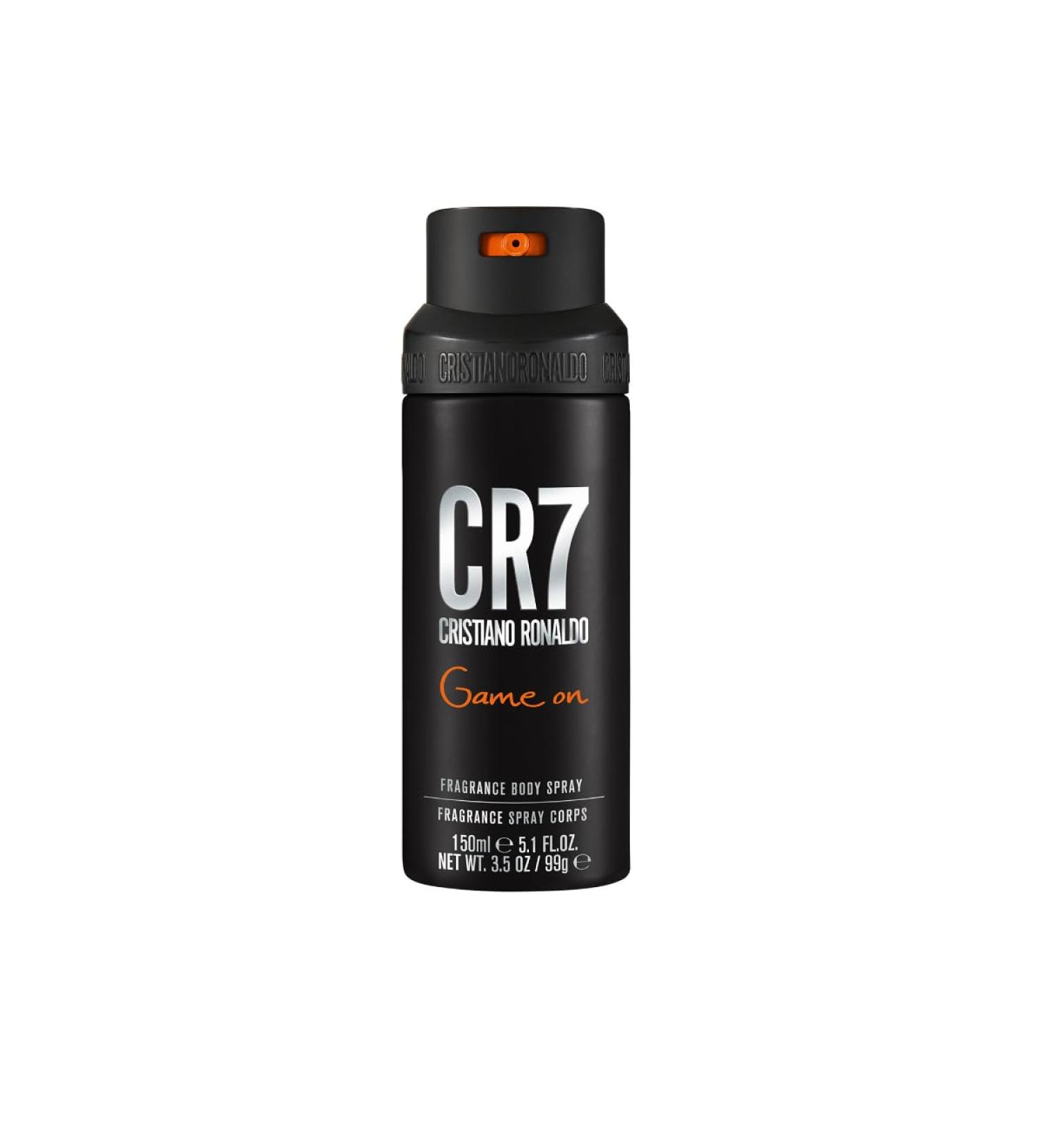 CR7 Game On Cristiano Ronaldo - Classic Body Spray Scent for Men - With Papaya Ice Cedar and Cashmere Wood - From Cristiano Ronaldo's Original Men's Fragrance Collection - 5.1 oz - Buy Online on GoSupps.com