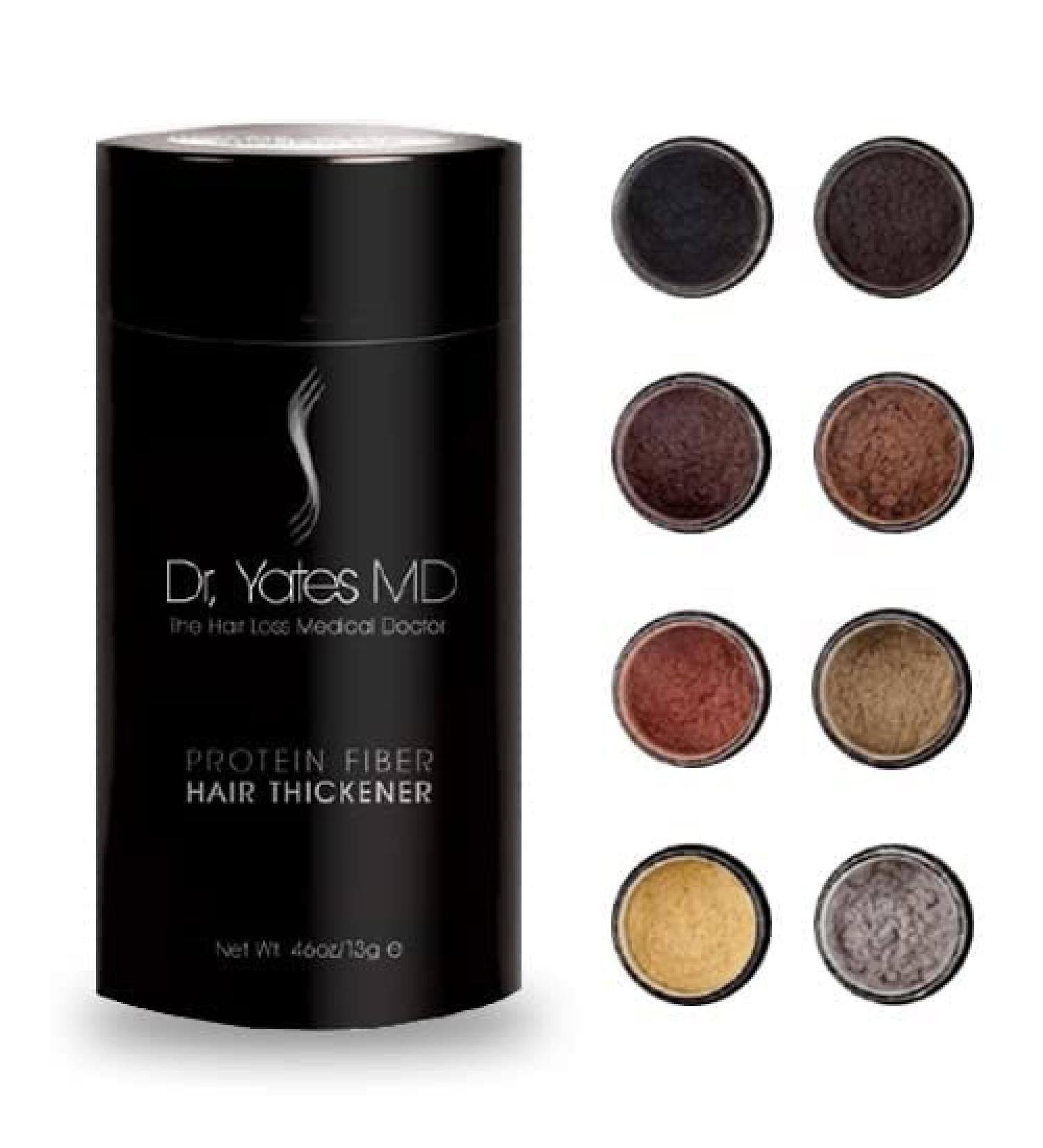 Dr. Yates MD Keratin Fiber Hair Enhancer - Dark Brown | Instantly Thicker Hair Solution - Buy Online on GoSupps.com