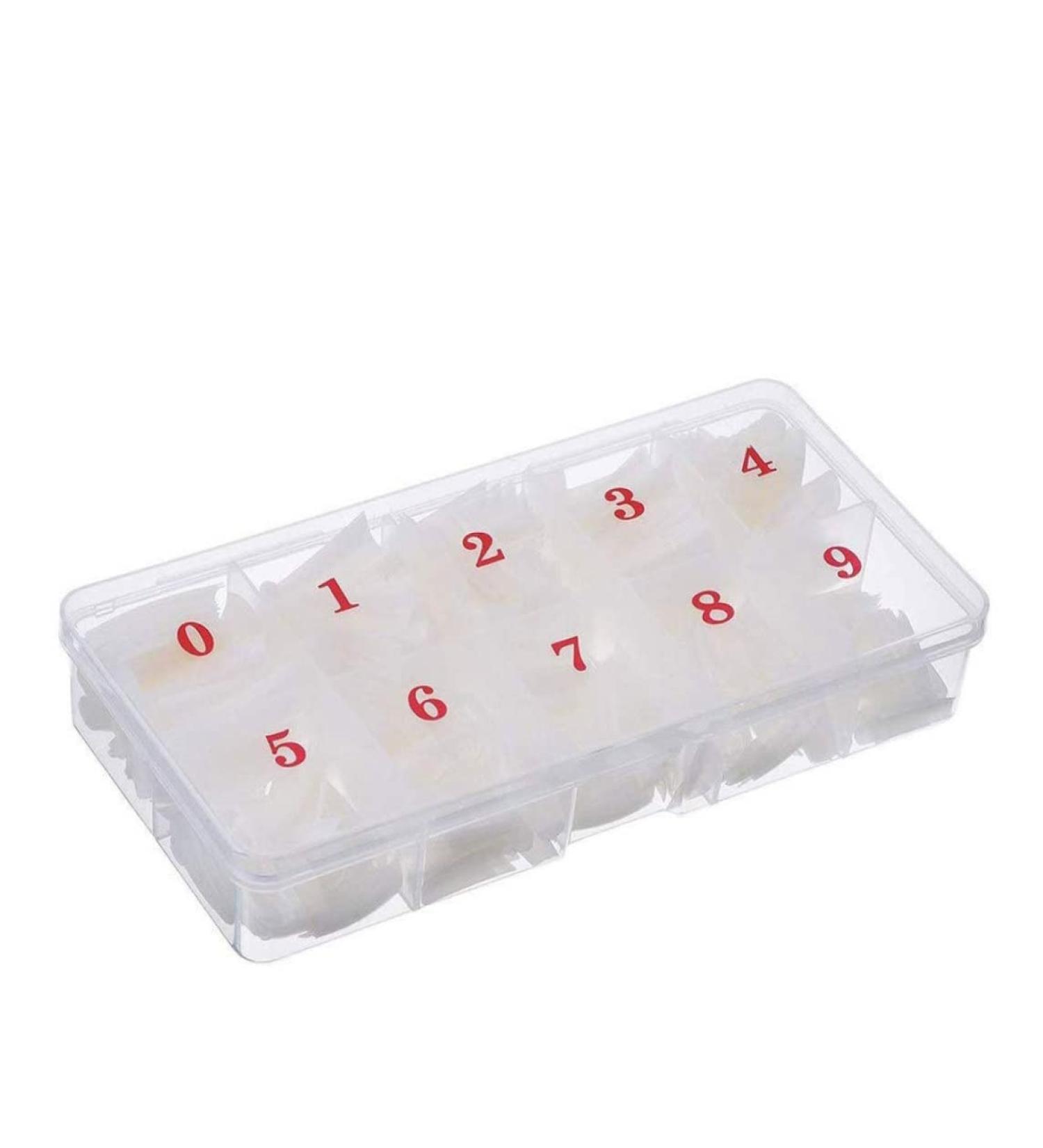 Premium Diercosy False Nail Storage Box | Transparent Organizer with 10 Compartments for Acrylic Nails & Accessories - Buy Online on GoSupps.com