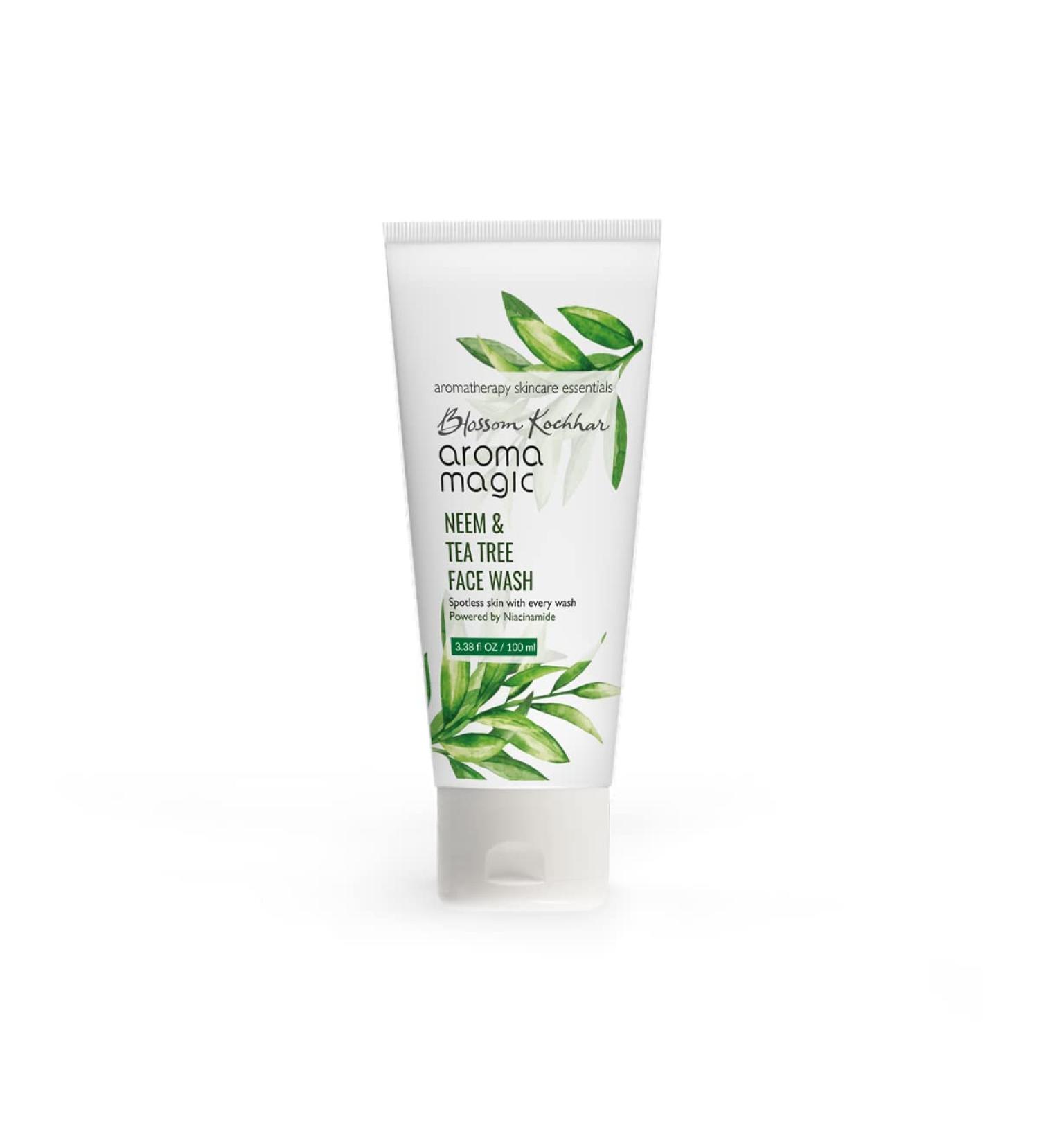 Neem & Tea Tree Face wash PWRD By 5% Niacinamide & Aloevera Gel| for Spotless & Soft Skin| Oily & Acne/Pimples Prone Skin| for Women & Men| 100 ml| pack of 1 (Buy 2 Quantity Get 1 Quantity Free) - Buy Online on GoSupps.com