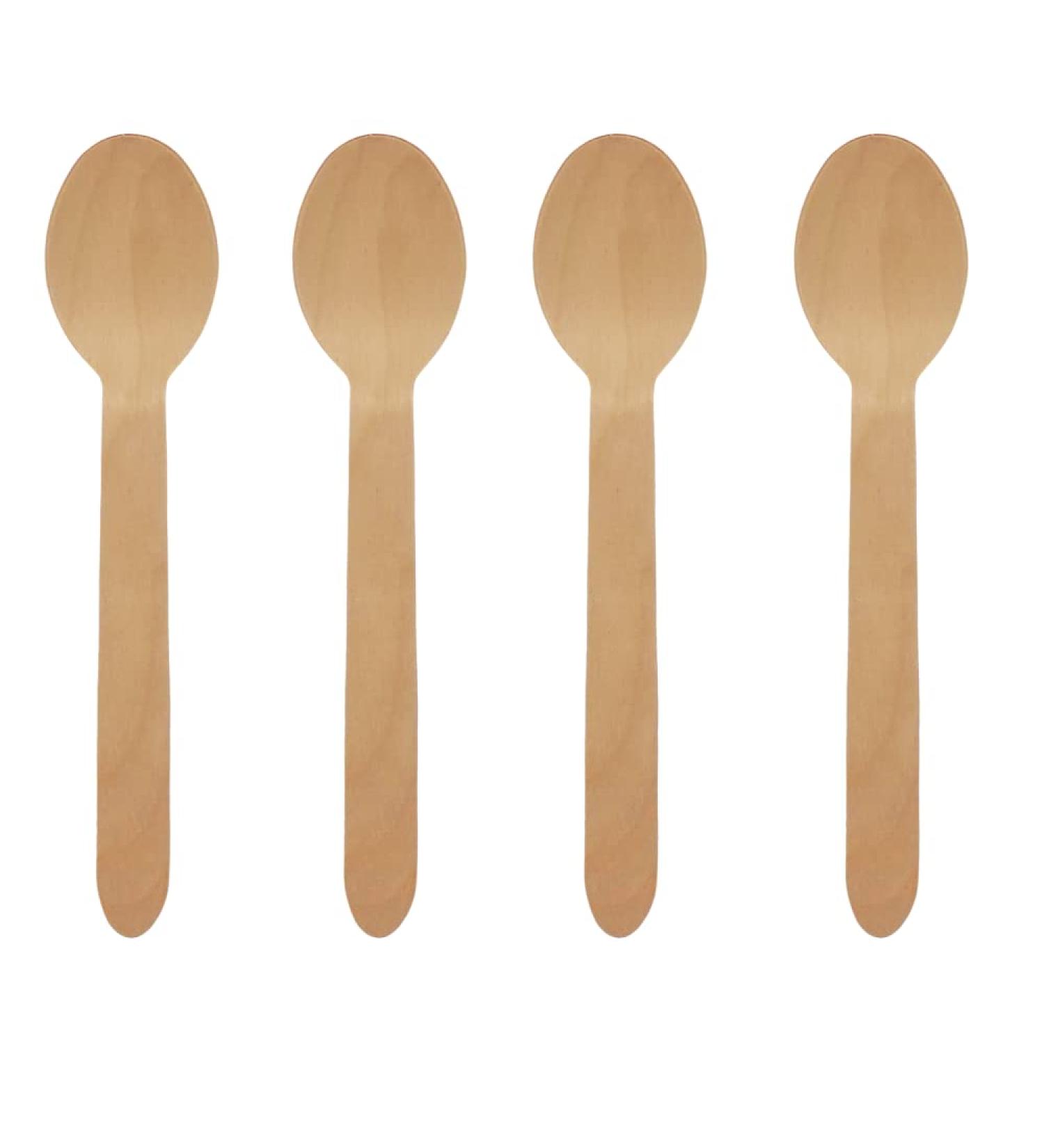 Compostable Birch wood cutlery 500 pack of Biodegradable Disposable wooden Spoons- 100% Home Compostable Forks Spoons and Knives made from Eco friendly Birchwood - Biodegradable party supplies - Buy Online on GoSupps.com