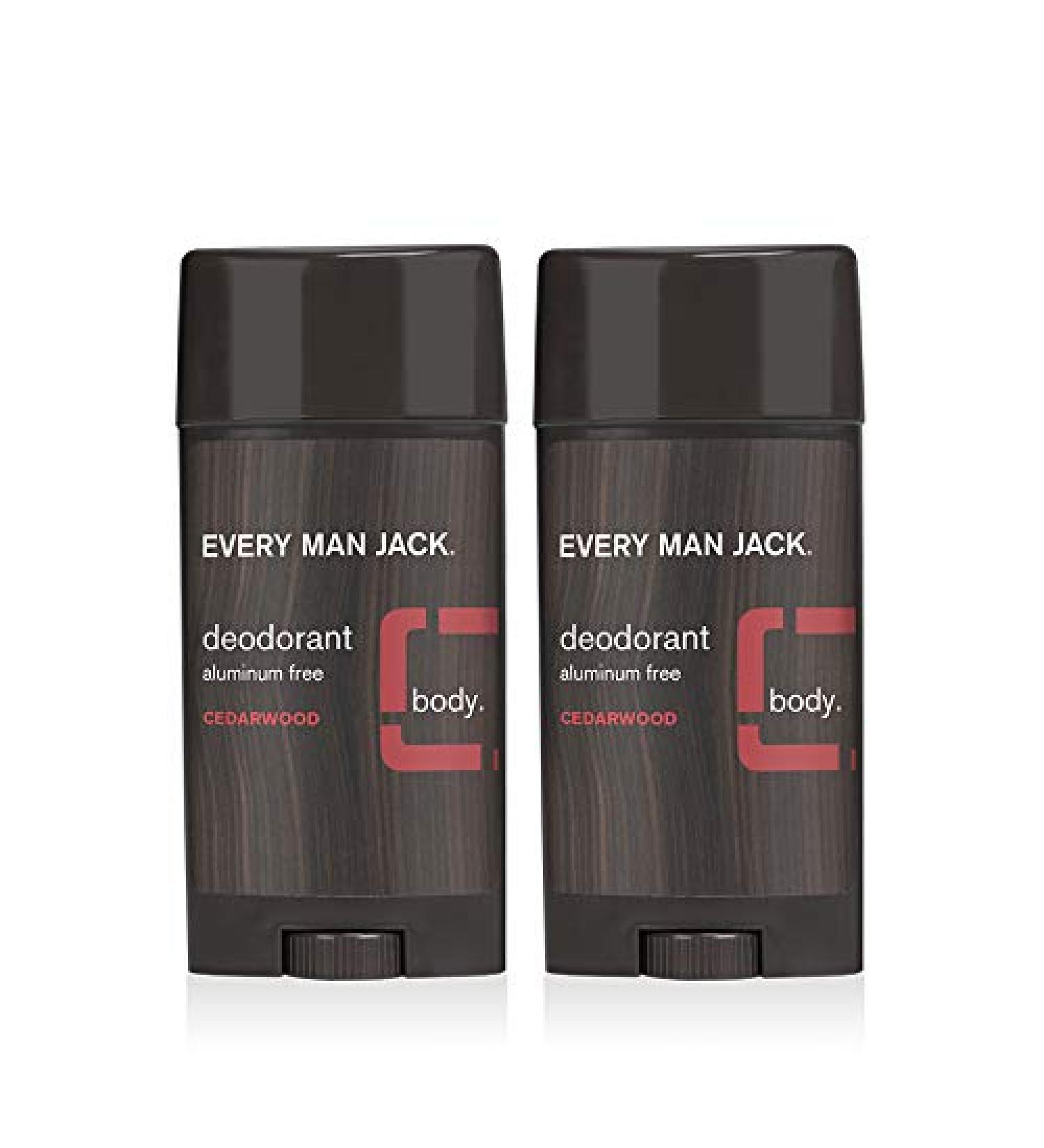Every Man Jack Mens Cedarwood Deodorant - Cedarwood - Pack of 2 - Buy Online on GoSupps.com