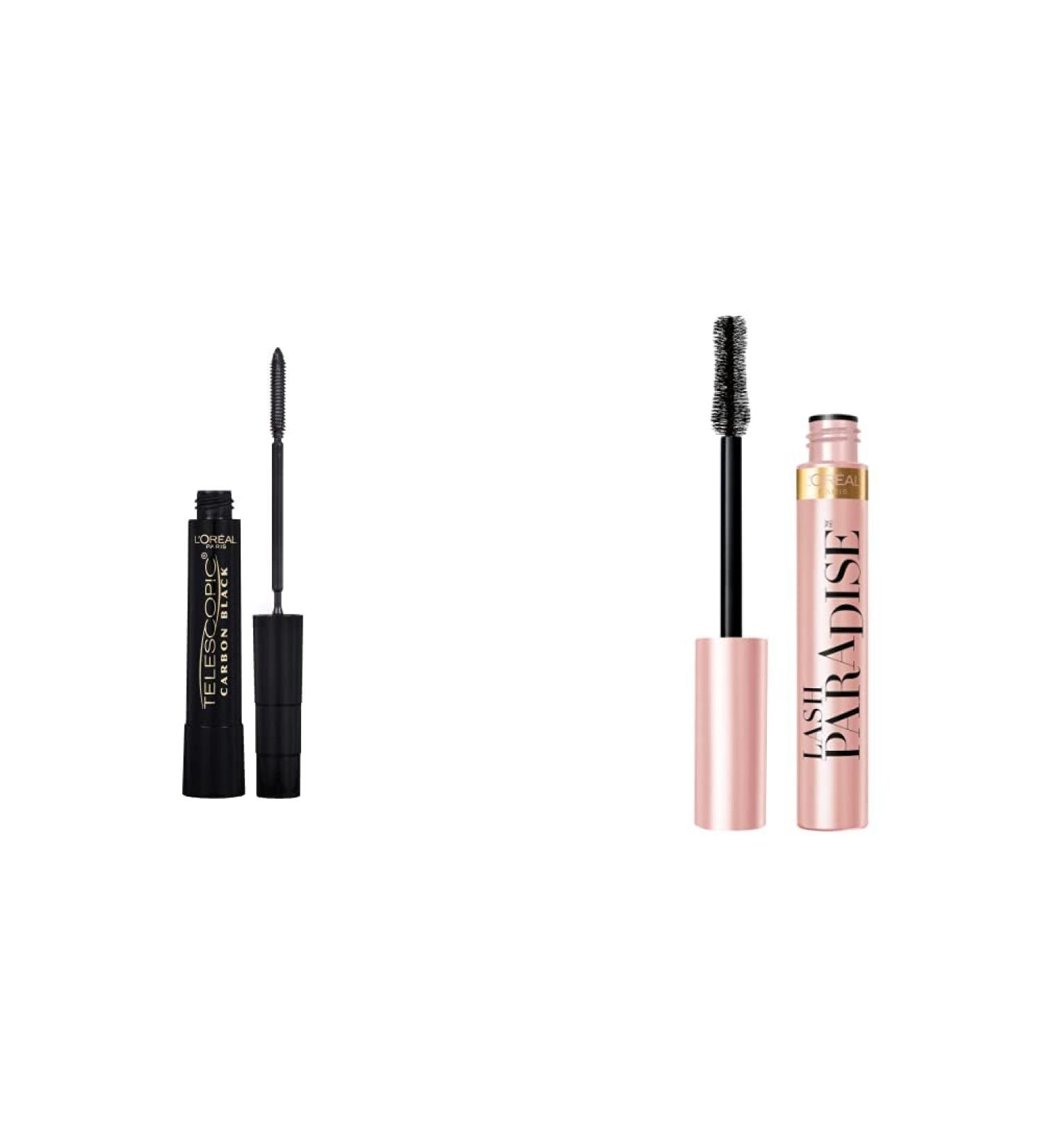 L'Or al Paris Telescopic Mascara | Voluminous Lash Paradise Mascara (Lengthening and Volumizing) Carbon Black Mascara + Paradise Mascara - Buy Online on GoSupps.com