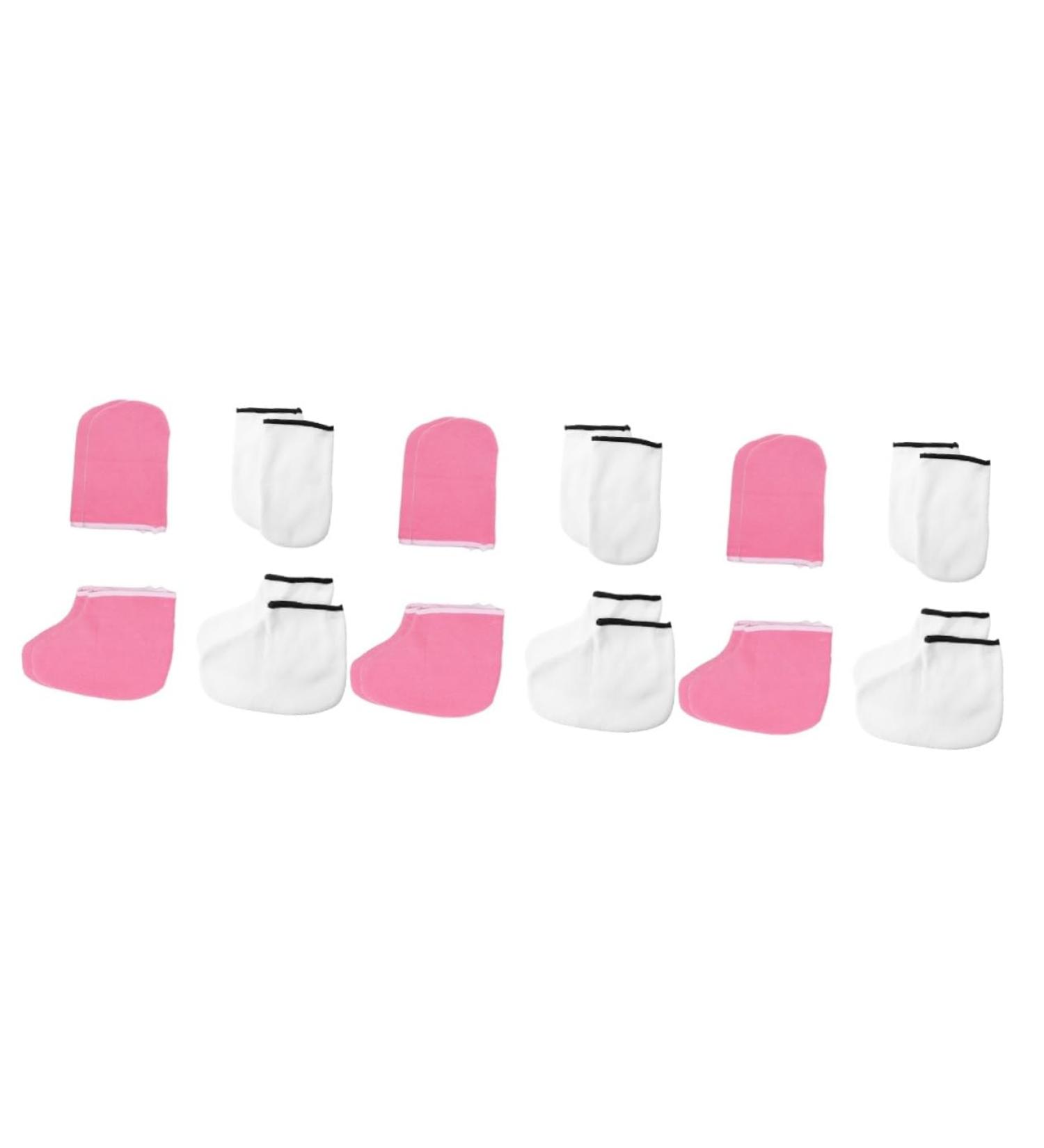 FRCOLOR 12 Pairs Hand and Foot Mask Kutuzov Mikaberidze Paraffin Wax Mittens Cracked Hands Hand Moisturizer Gloves Moisturizing Gloves for Paraffin Bath Manicure Gloves Gel Sokcs Care Sock - Buy Online on GoSupps.com