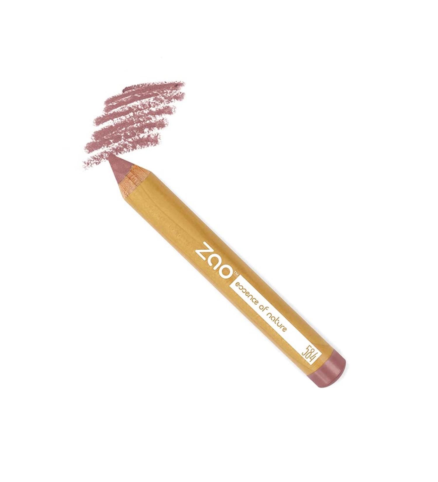 Zao - Jumbo Lip and Cheek Pencil - 584 Bois de Rose - Organic Vegan