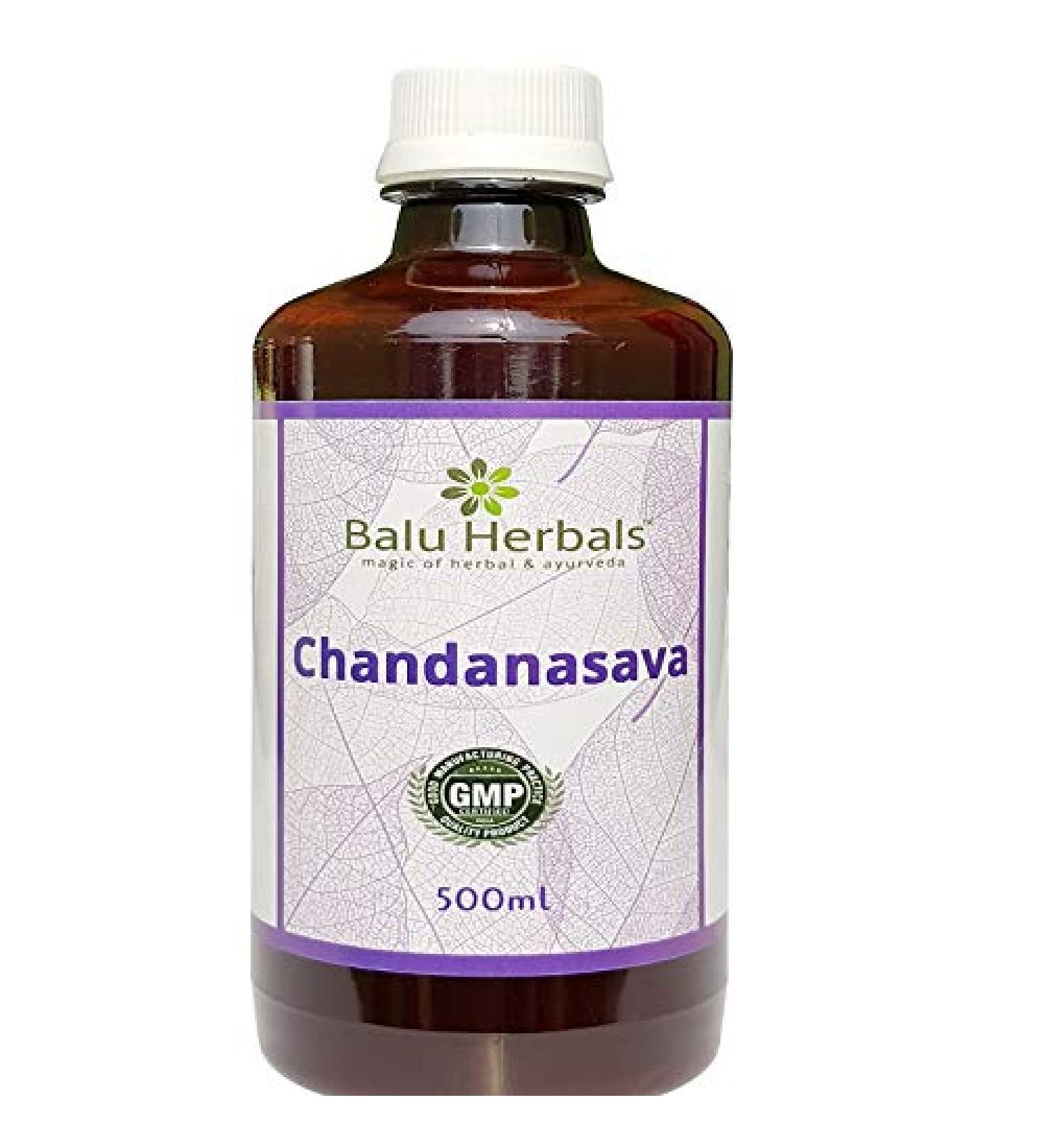 2 X Balu Herbals Chandanasava 500ml