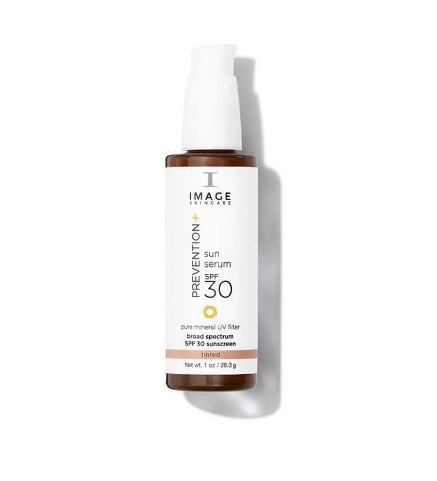 IMAGE Skincare PREVENTION+ Sun Serum SPF 30 - Mineral Sunscreen for Face Non-Comedogenic Travel Size Wear Under Makeup - 1.0 oz - Buy Online on GoSupps.com