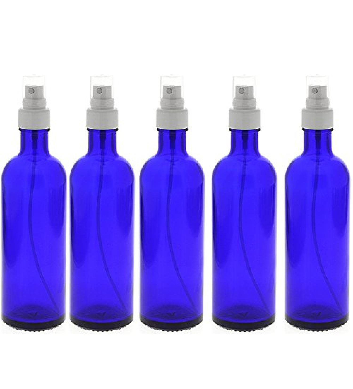 Blue glass bottles with atomizer Kosmetex spray bottle 200 ml glass bottle 5 200 ml