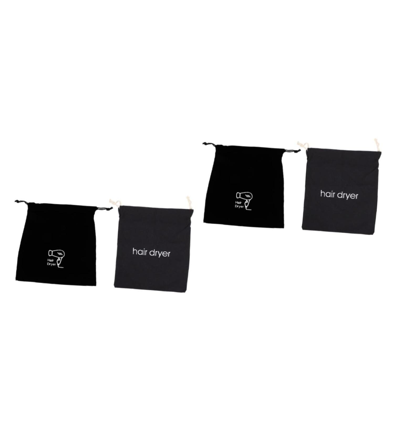 FRCOLOR 4 Pcs Hair Dryer Storage Bag Set - Travel Toiletry & Makeup Bags Canvas Drawstring Holders for Hair Dryers - Perfect Room Supplies - Buy Online on GoSupps.com