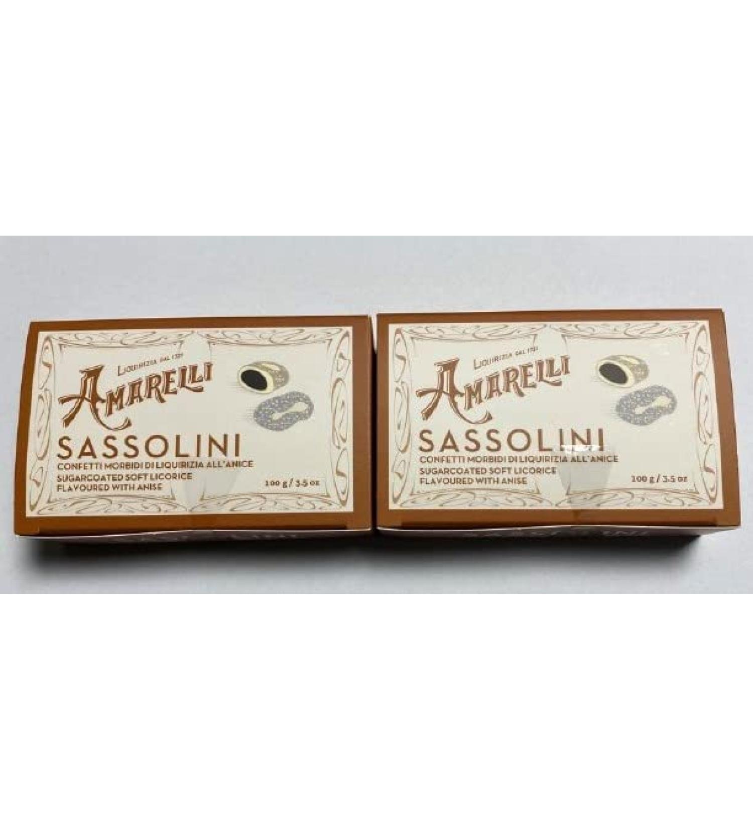 Amarelli - Sassolini - Sugar Coated liquorice Flavoured with Anise - 2x100 gr - Buy Online on GoSupps.com