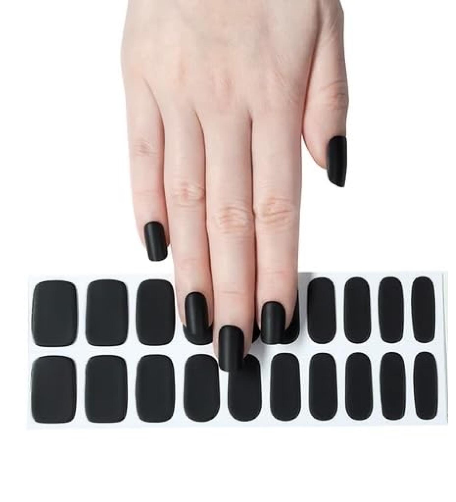 Zaubern gel4Home - UV Nail Wraps & Foils | Semi-Cured Gel Nails in Black Matt - International Shipping - Buy Online on GoSupps.com