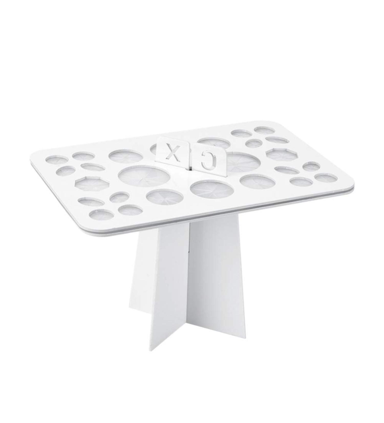 Minkissy Makeup Brush Drying Rack - 26 Holes Foldable Holder & Dryer Stand (White) | International Shipping Available - Buy Online on GoSupps.com