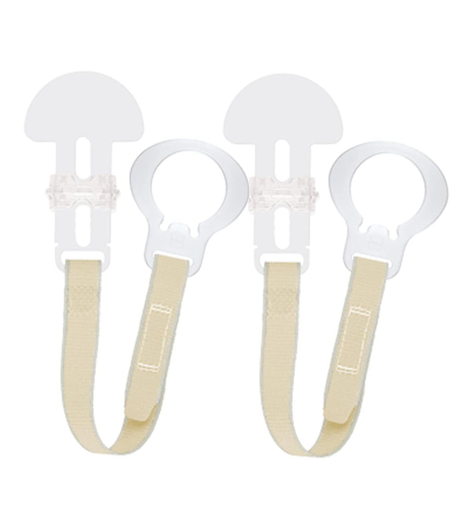 MAM Soother Clips Pack of 2 Baby Soother Chain Fits All MAM Soothers Newborn Essentials Cream Strap (Soothers Not Included) Stone Soother Pack of 2 - Buy Online on GoSupps.com