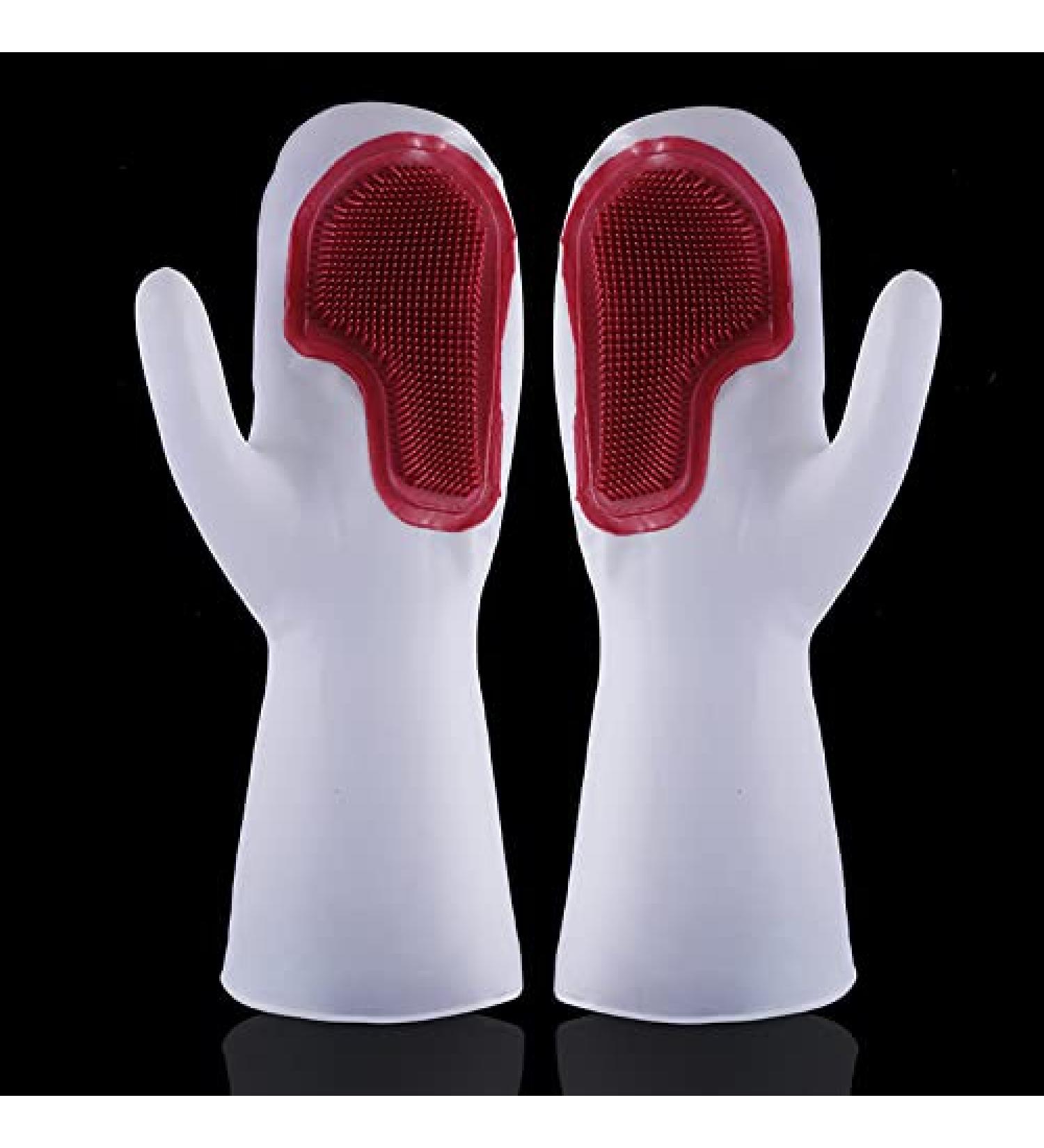 Magic Brush Gloves Dishwashing Brush Housework Gloves Thermal Insulation Kitchen Silicone Laundry Gloves Washing Bowls Gloves Tools - Buy Online on GoSupps.com