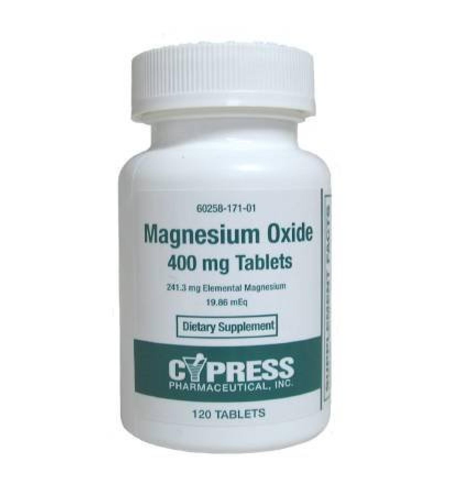 Magnesium Oxide 400MG CYPR 120Tablets
