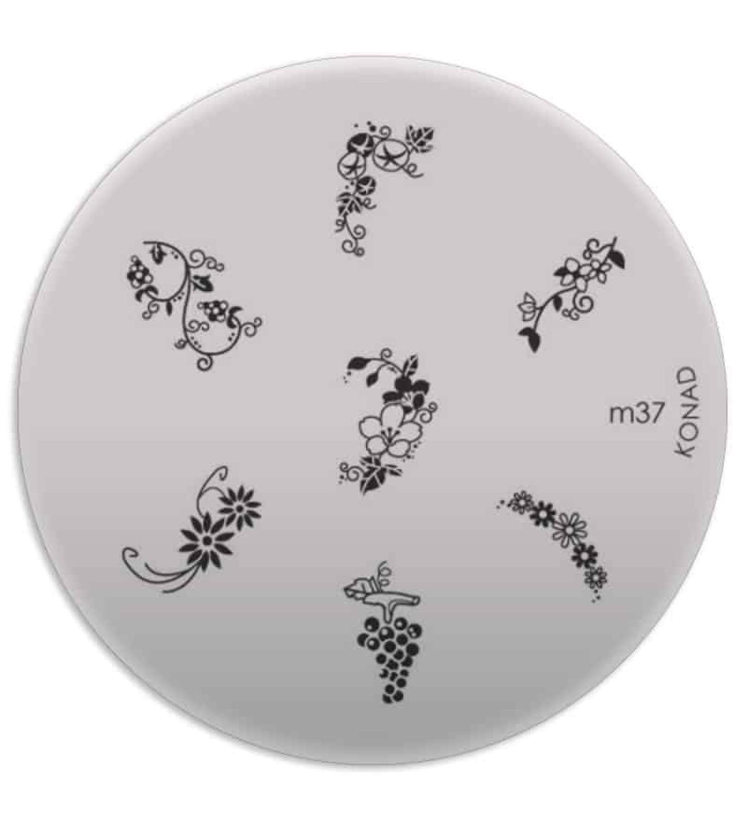 Konad stencil stamping stamping stencil M37