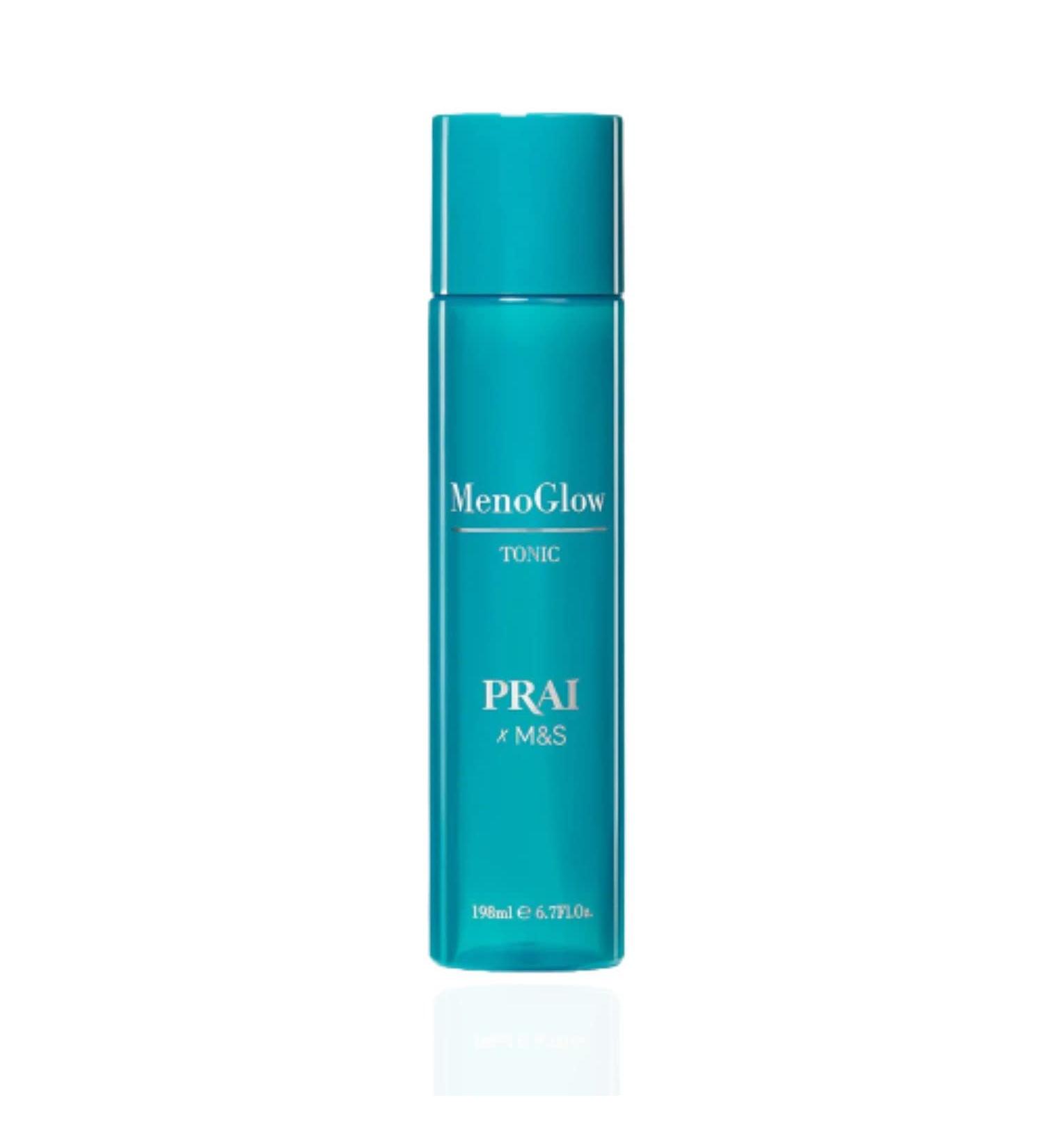 PRAI MenoGlow Tonic (198ml) - Gentle for The Face Neck and Decolletage Boosts Skin Rejuvenation and Hydra