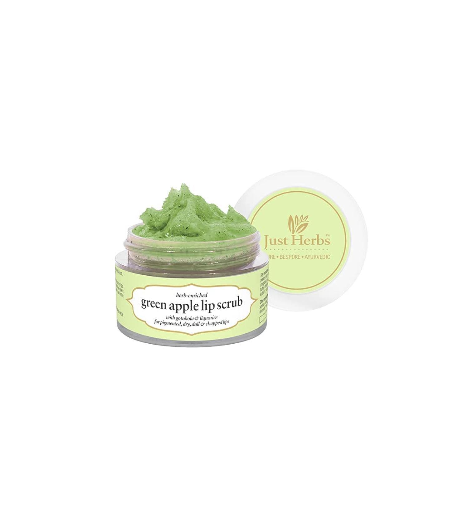 Brightening Lip Scrub - Nourish & Exfoliate Dark Lips | Green Apple 15gm | Unisex - Buy Online on GoSupps.com