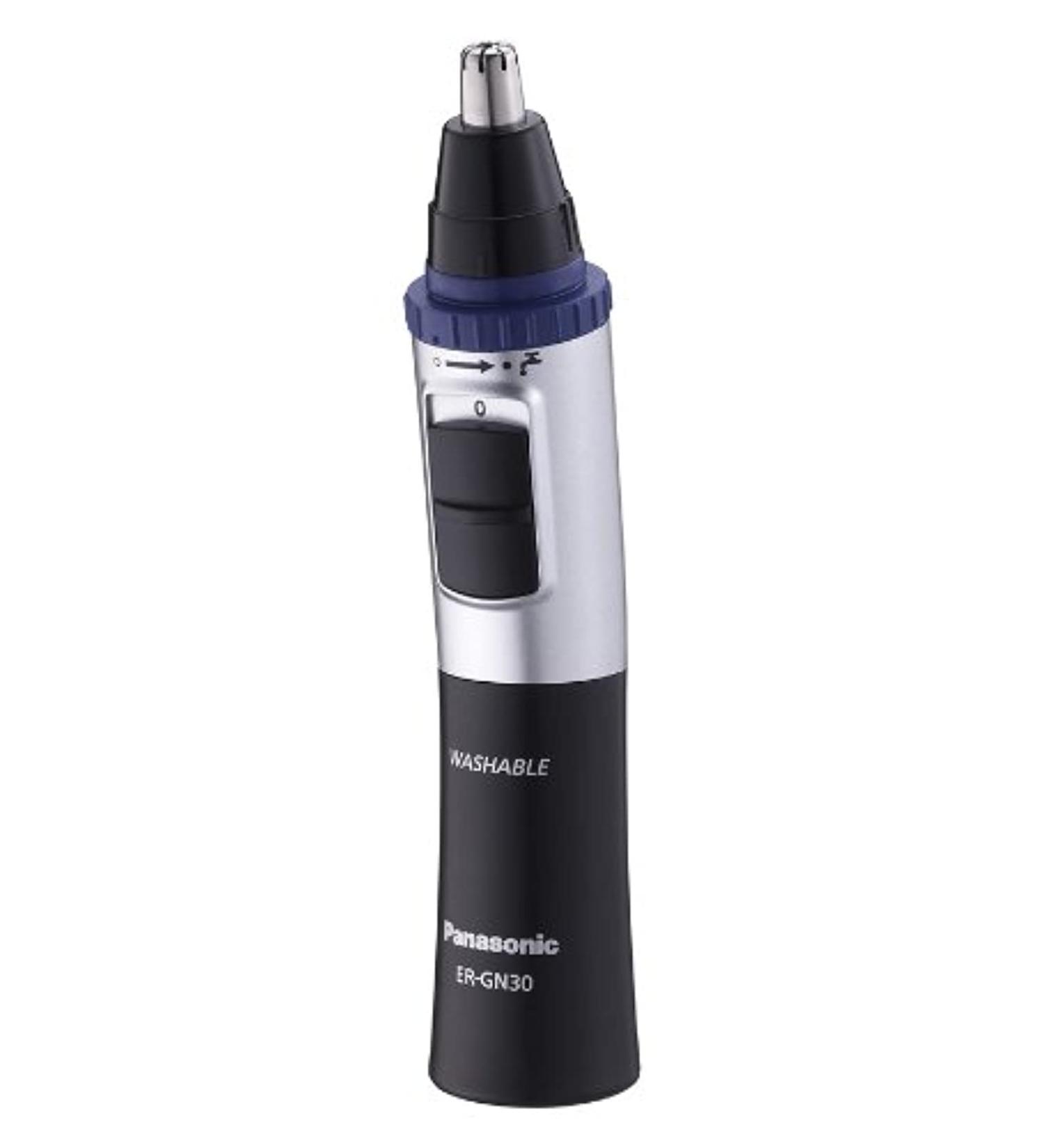 Panasonic ER-GN30-K Nose Ear n Facial Hair Trimmer Wet/Dry with Vortex Cleaning System Black