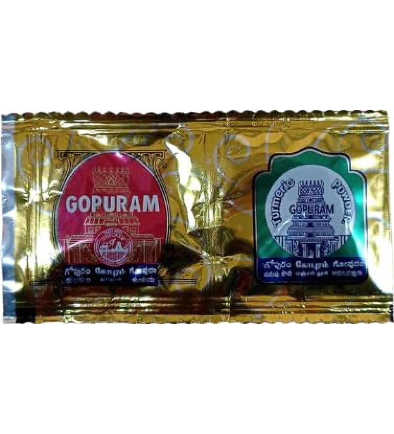 Gopuram kungumam Manjal combi Pack Thamboolam Pouch Pack of 100 (50 kungumam + 50 Manjal) | Poojas | Religious Function