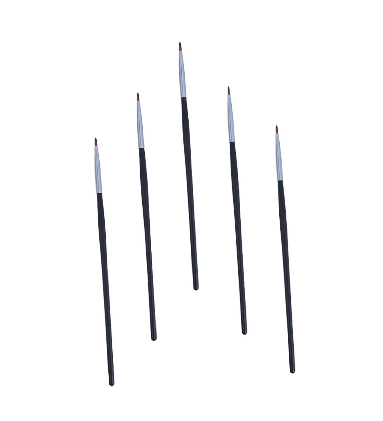 WOONEKY 5pcs Fine Eyeliner Brush Make up for Face Lipstick Brush Gel Liner Eyeliner Black Fiber - Buy Online on GoSupps.com
