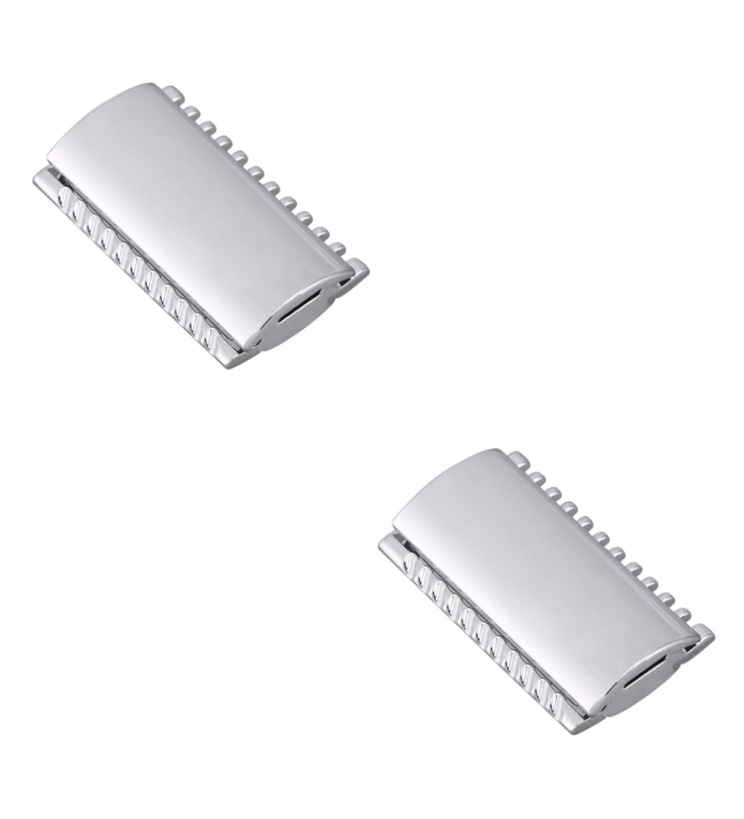 Beavorty 2-Piece White Shaving Set - Men's Metal Razor with Chestnut Wood Handle | Premium Grooming Accessories - Buy Online on GoSupps.com