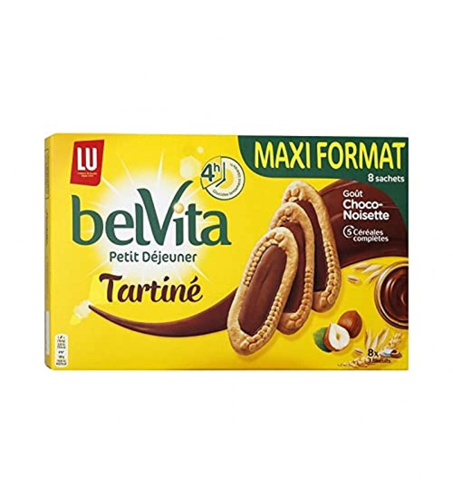 LU BelVita Breakfast Spread Choco-Hazelnut Flavor 5 Whole Grains Maxi Format 400g (pack of 6)