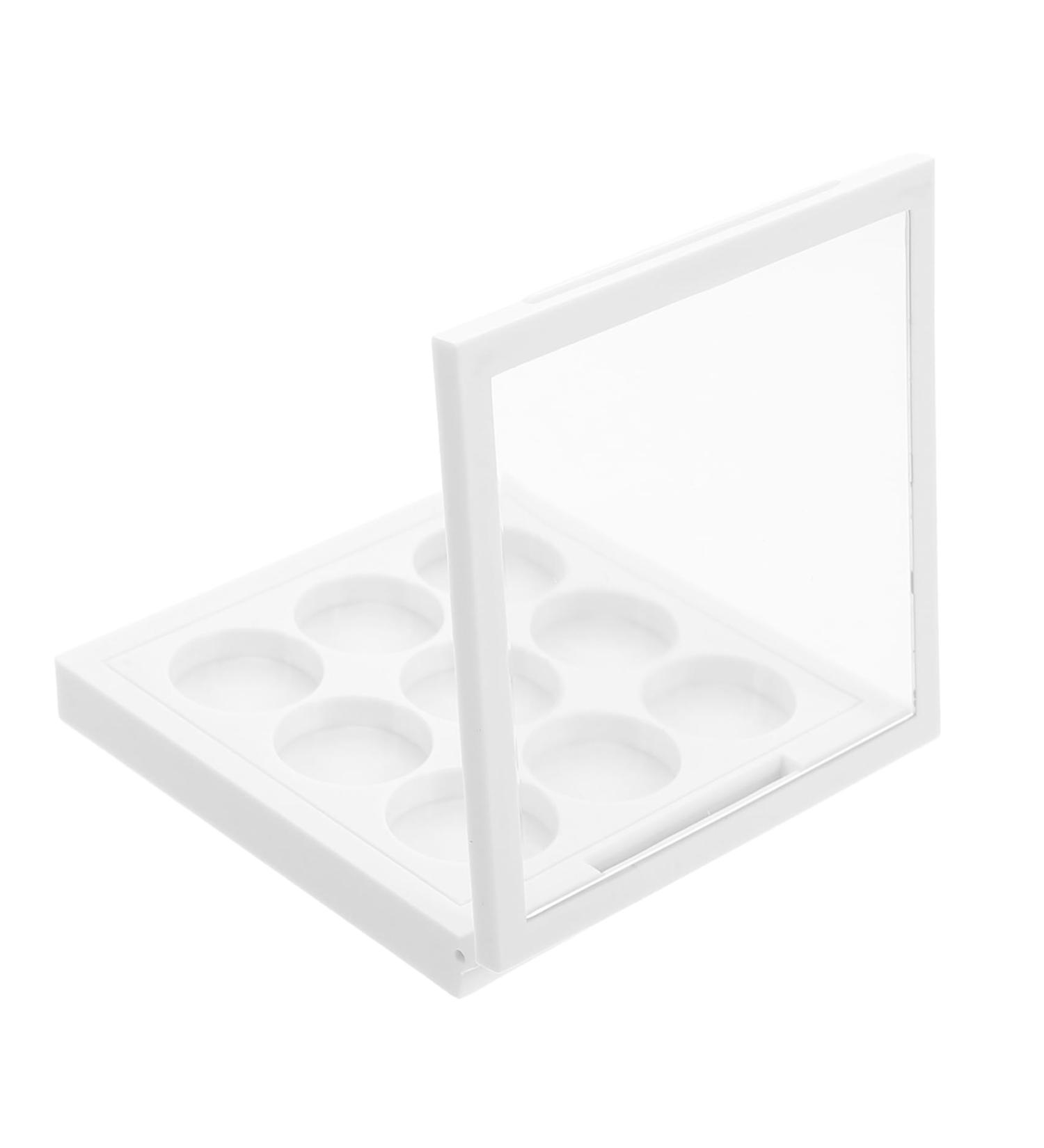 DIY Eyeshadow Palette Empty Box 9-Grid Eyeshadow Replacement Pan Highlighter Contour Concealer Palette Portable Makeup Organizer for Party and Daily Use - Buy Online on GoSupps.com