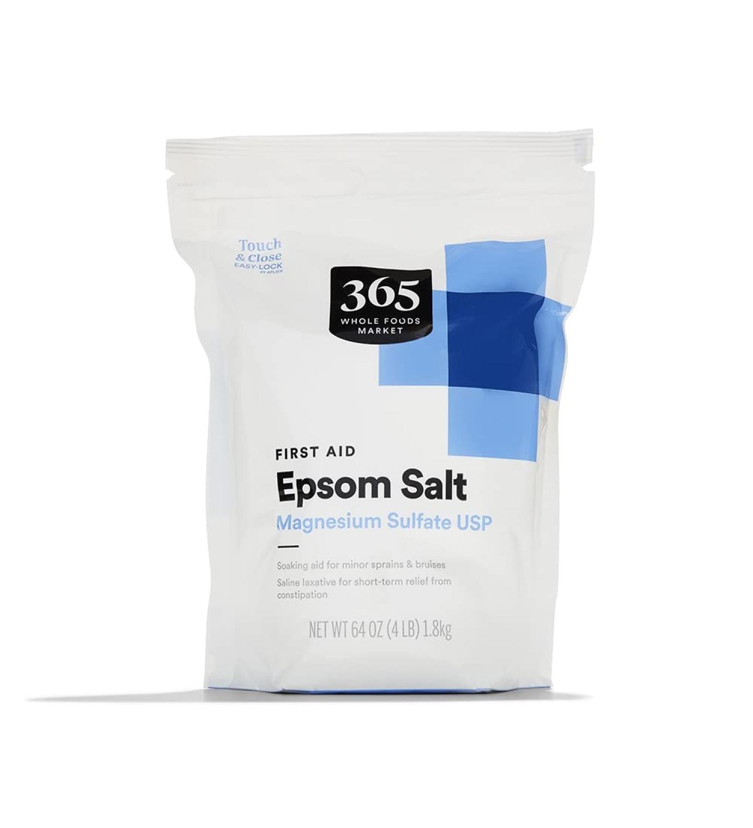 365 by Whole Foods Market First Aid Epsom Salt Magnesium Sulfate USP 64 Ounce 64 Ounce (Pack of 1) - Buy Online on GoSupps.com