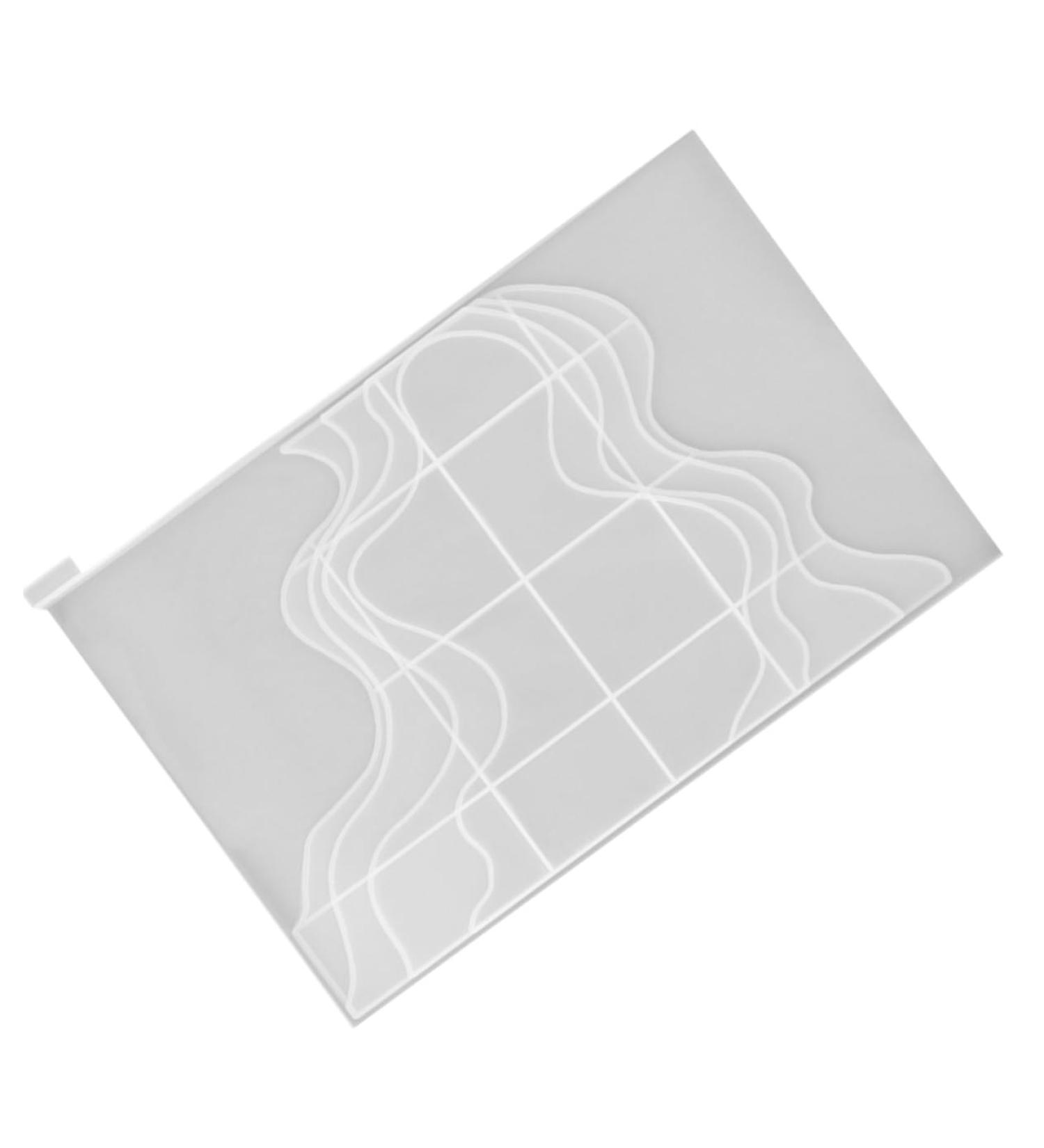 NUOBESTY Tray DIY Mold 1pc Casting Decorative Molds Tray Drop-shaped Manual Mold DIY Epoxy Chic Irregular Silicone White 37.5X24.6X1.3CM - Buy Online on GoSupps.com