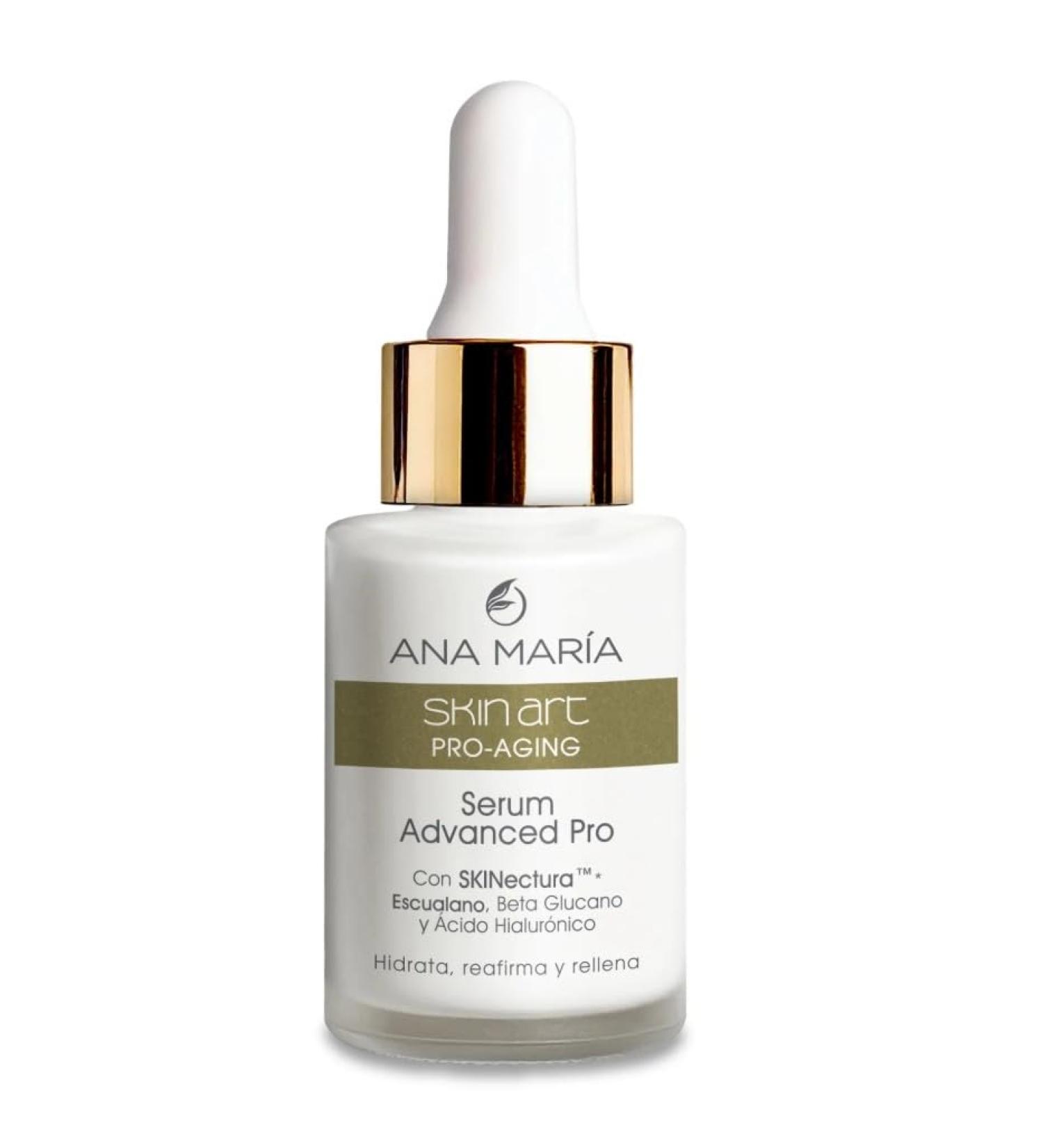 ANA MARIA Skin Art Pro-Aging Advanced Pro Serum Beta Glucano Escualano Acido Hialuronico 30mL 1.02 fl oz