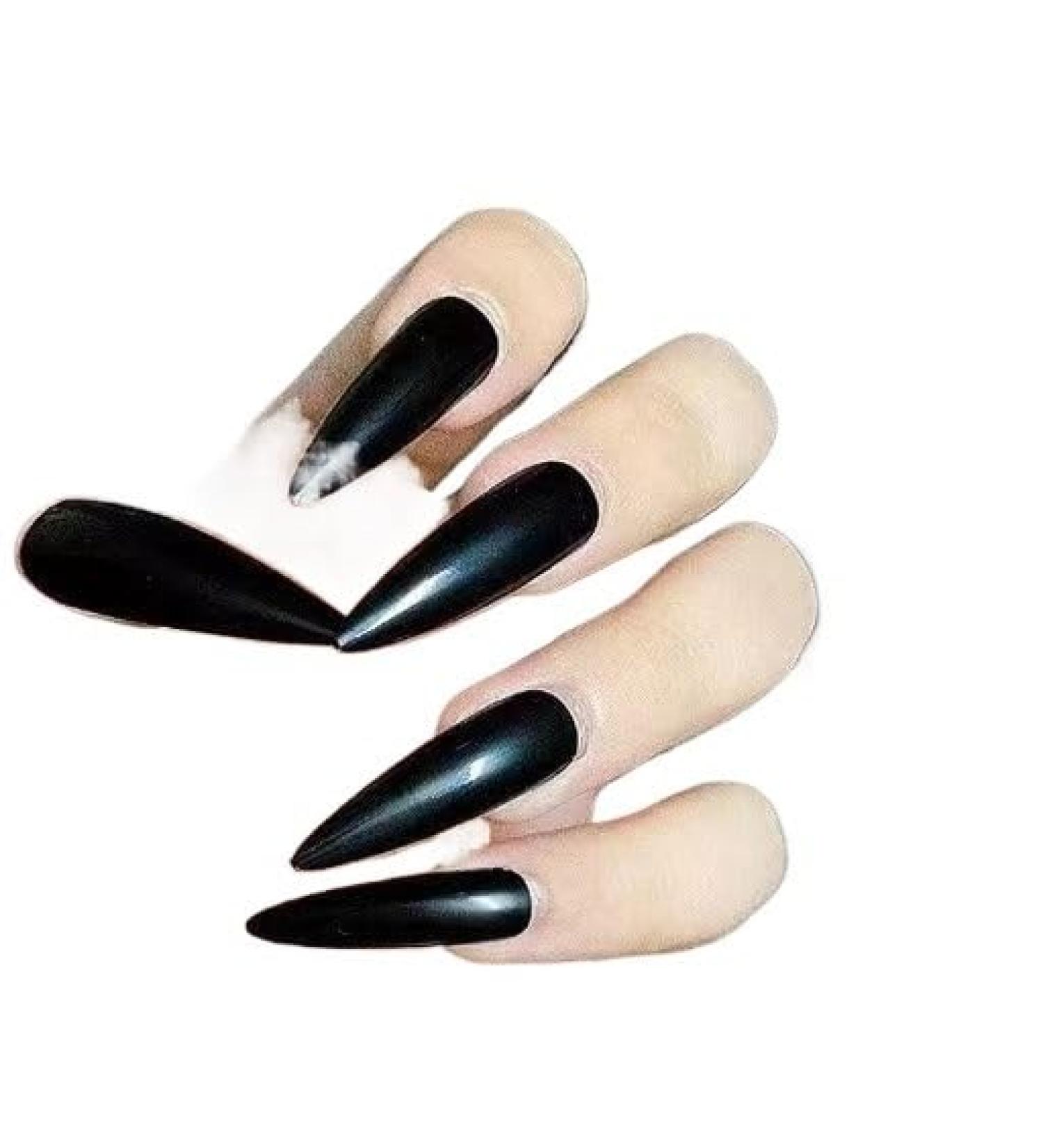 Temperament-enhancing manicure European and American super-long pointed nail 4.5cm pure hand-worn nail.(M)