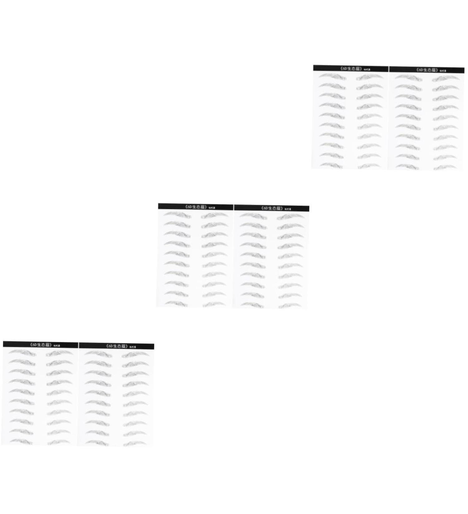 FOMIYES 6 Sheets Pairs Stickers Waterproof Grooming Eyebrow Stickers Transfer Stickers Miss Supplies Simple - Buy Online on GoSupps.com