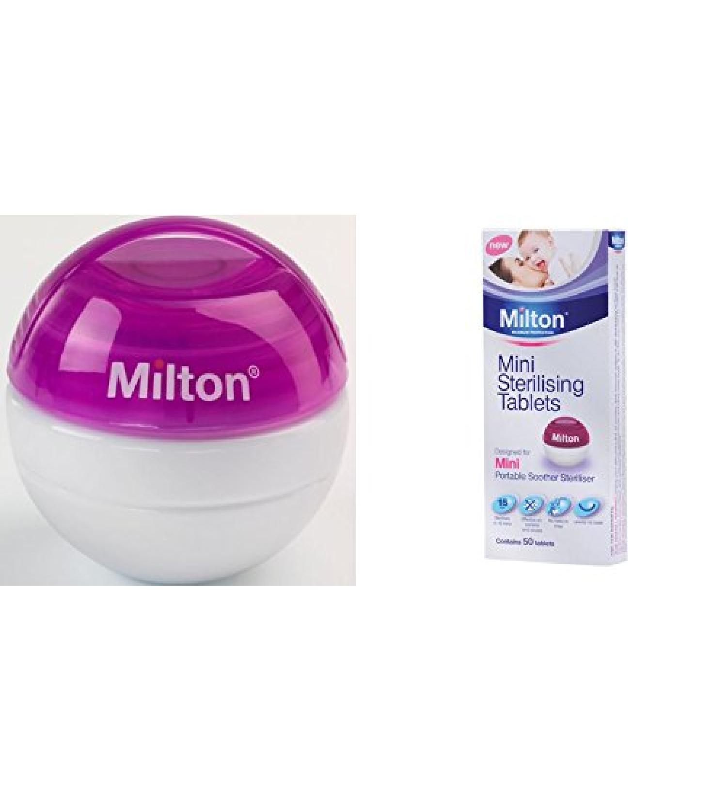 Milton Mini Soother Steriliser (Purple) (Steriliser + 50 Tablets)