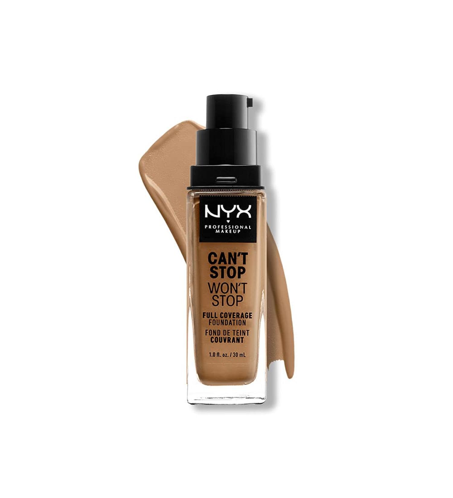 NYX Can't Stop Won't Stop Golden 13 Full Coverage Foundation - Waterproof, Vegan Formula, Matte Finish - Buy Online on GoSupps.com