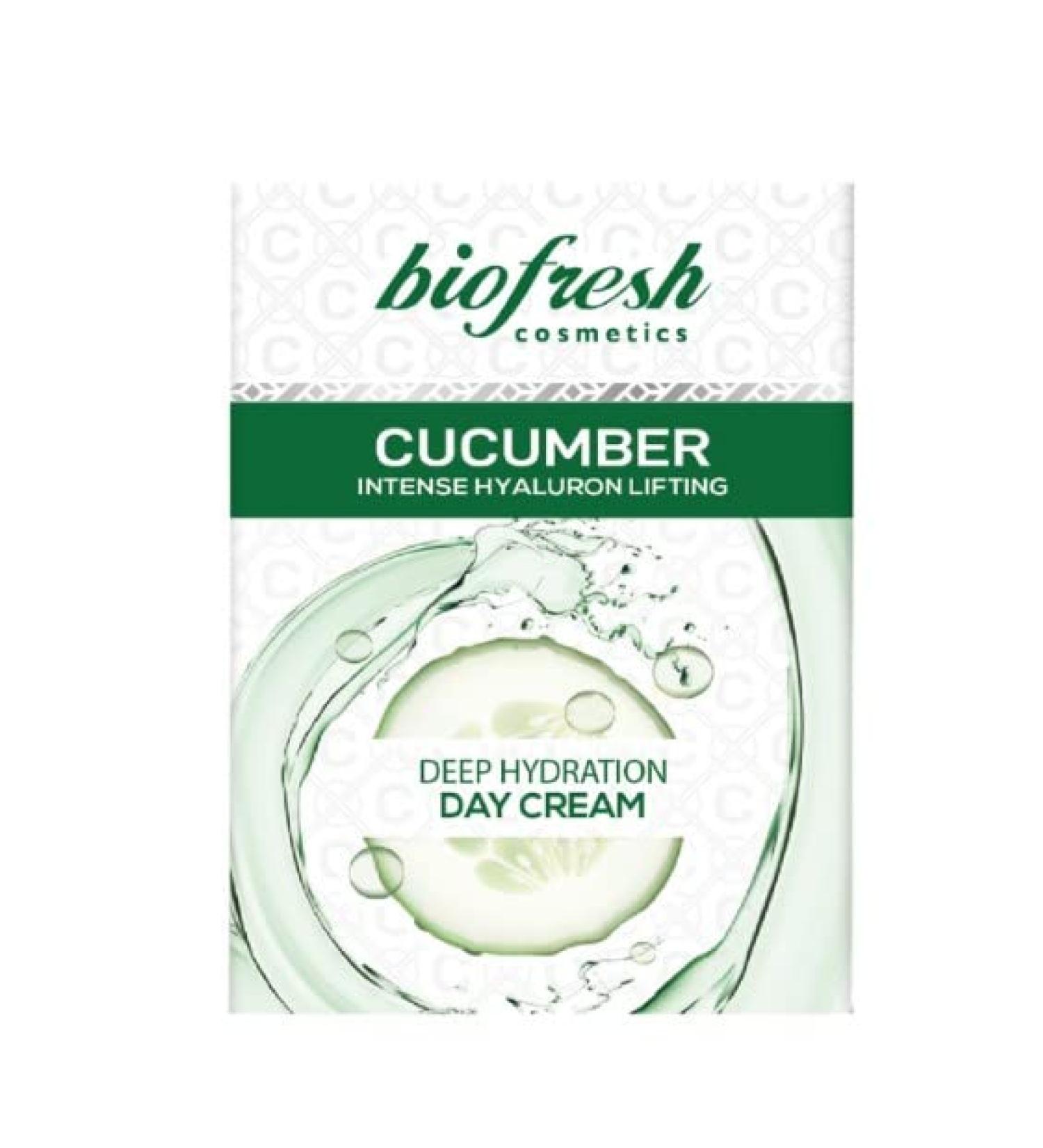 Bio Fresh Ltd Biofresh cosmetics Cucumber day cream with cucumber hyaluronic acid and panthenol facial cream ladies facial care moisturizer moisture cream hyaluronic cream face skin care 50 ml