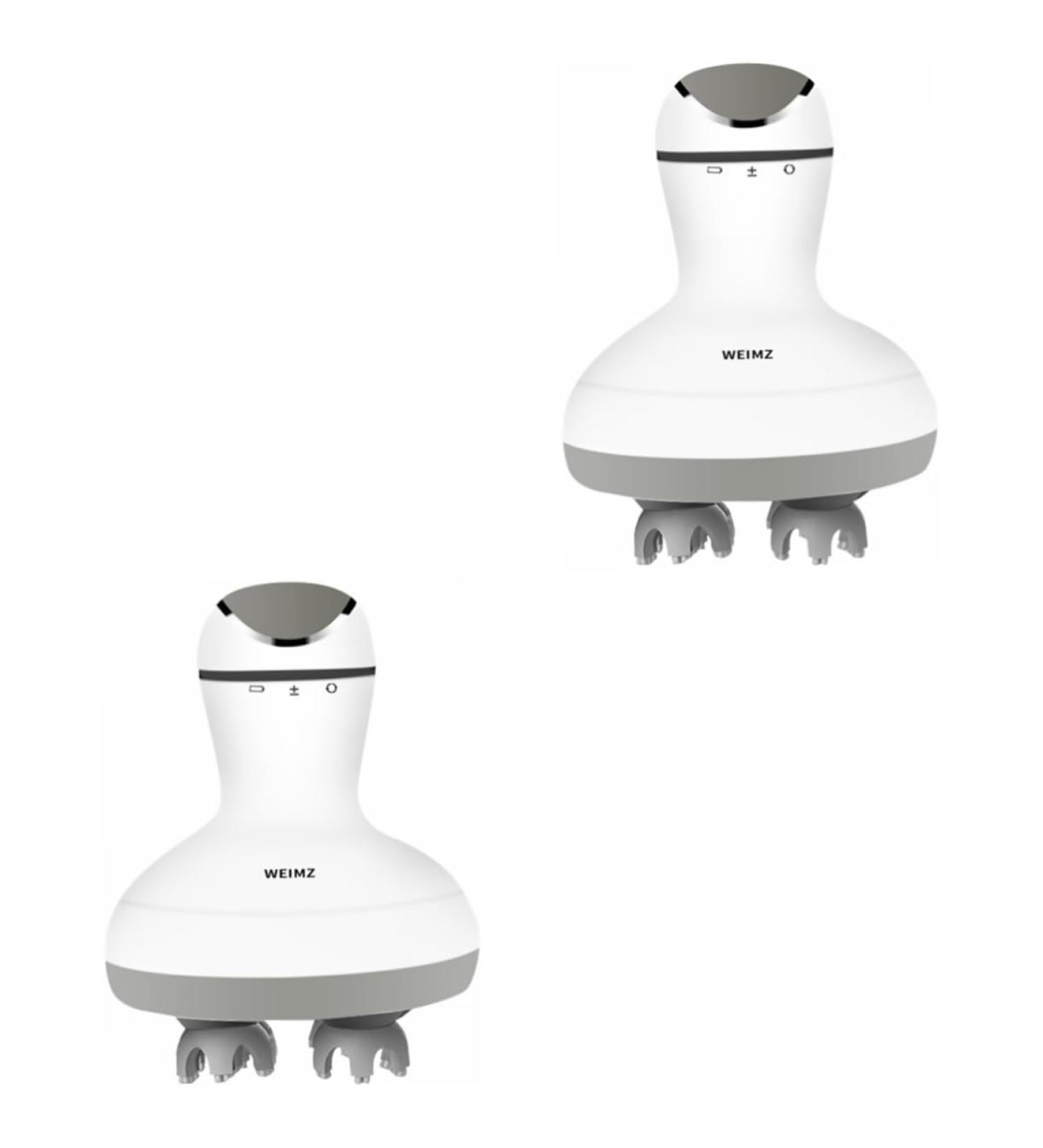 ULTECHNOVO 2pcs Head Massager - White Silica Gel Rechargeable Comfort & Relaxation - Buy Online on GoSupps.com