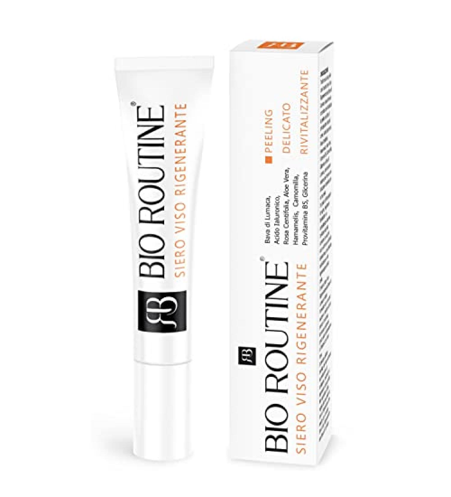  BIO ROUTINE Regenerating Face Serum with Snail Slime - Gentle Exfoliating Plumping and Anti-Wrinkle Action with Hyaluronic Acid in 15ml - Buy Online on GoSupps.com