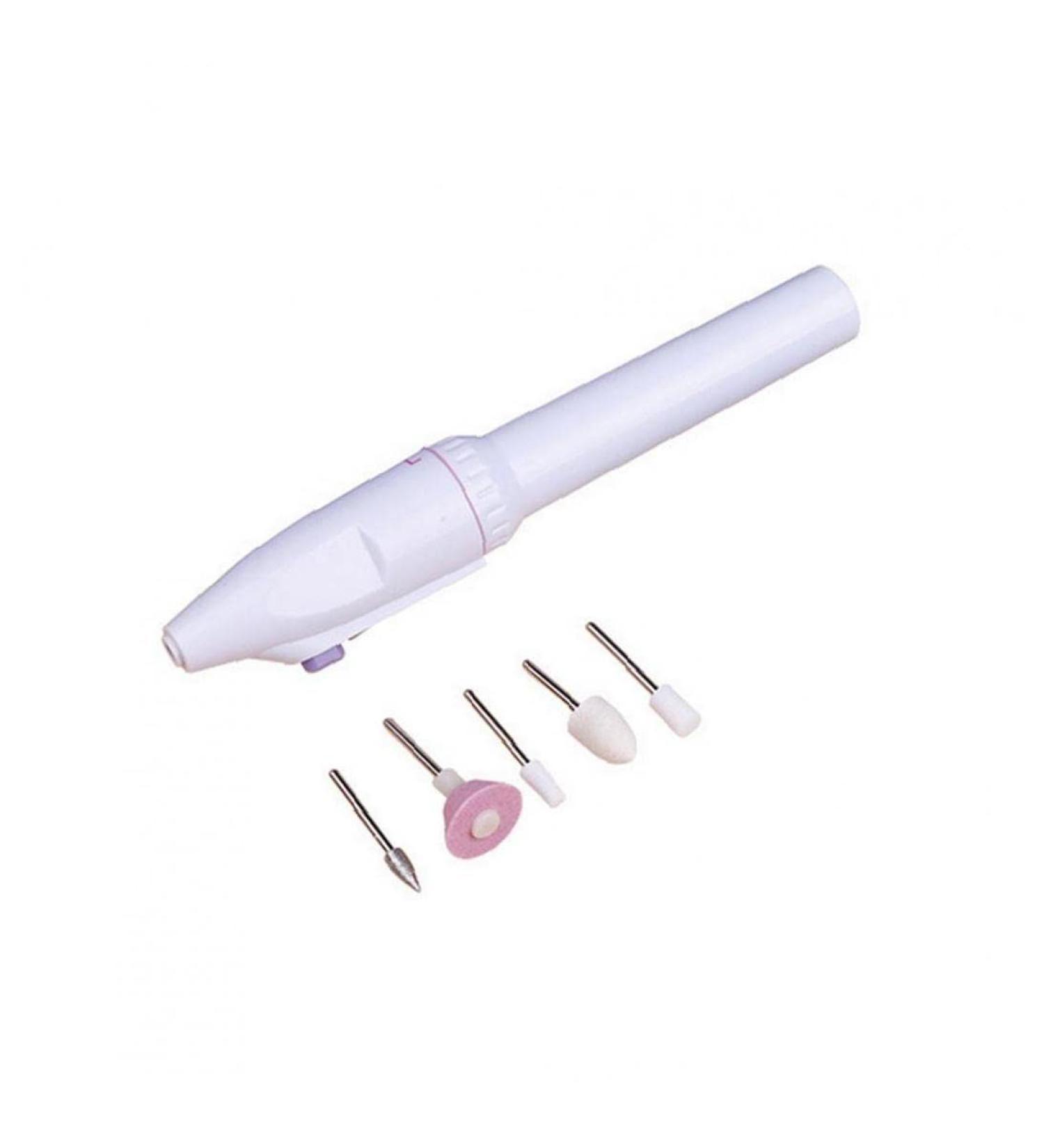 Professional Electric Manicure Pedicure Nail File Set Portable Mini Nail Drill System Manicure Polishing Shape Tools with 5 Grinding Head 1Set Battery Not Included - Buy Online on GoSupps.com