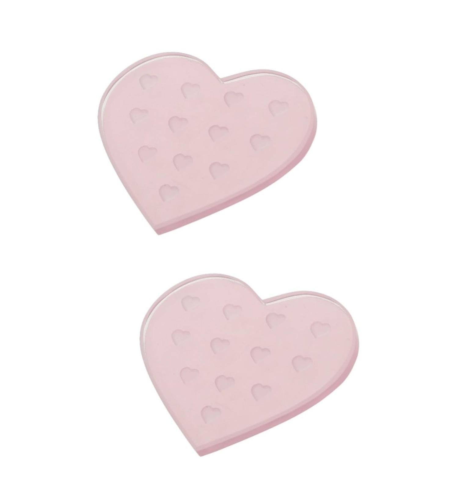 FRCOLOR 2pcs Eyelash Adhesive Station - Grafting Eyelash Plates & Glue Holder for Extensions | Pink Epoxy Lash Tool for Nail Art & Grafting - Buy Online on GoSupps.com