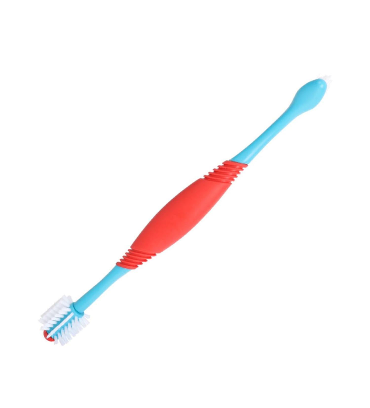 DOITOOL 2pcs Head Supplies Pet Double-head Cat Tooth Double-headed Manual Soft-bristles Puppy Dog Plastic - Buy Online on GoSupps.com