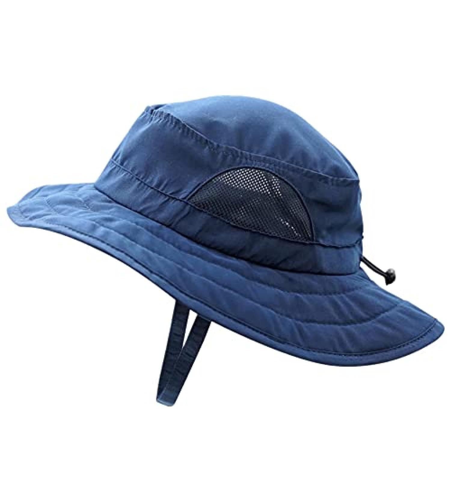 Connectyle Kids UPF 50+ Wide Brim Mesh Sun Hat in Navy - Sun Protection for Beach Play - Buy Online on GoSupps.com
