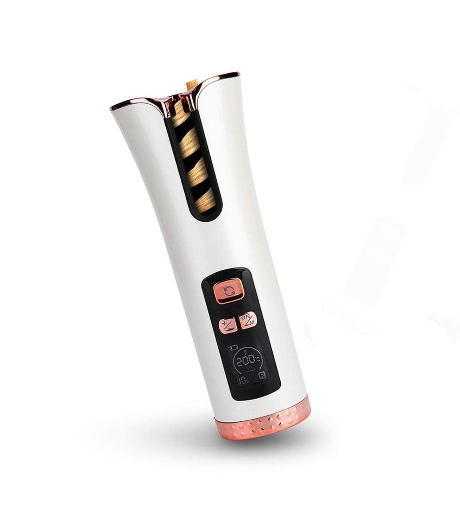 Buy Cordless Automatic Hair Curler - USB Charging Wireless Curling Iron with LCD Screen for Easy Curls & Waves - Buy Online on GoSupps.com