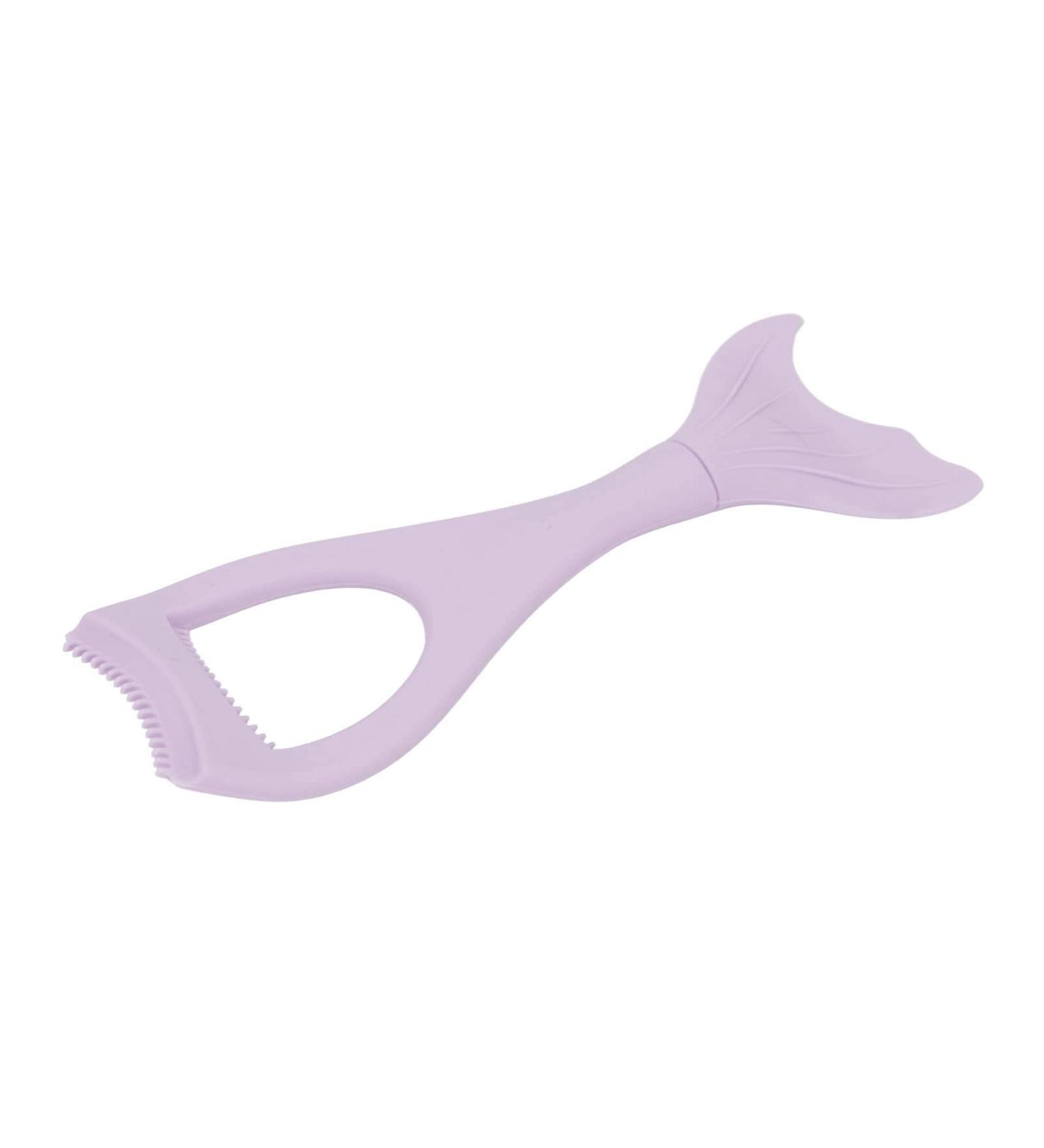 Reusable Silicone Winged Eyeliner Stencil for Makeup with Tooth Shaped Baffle and Detachable Fishtail Brush Soft and Flexible Multifunctional (Purple) - Buy Online on GoSupps.com