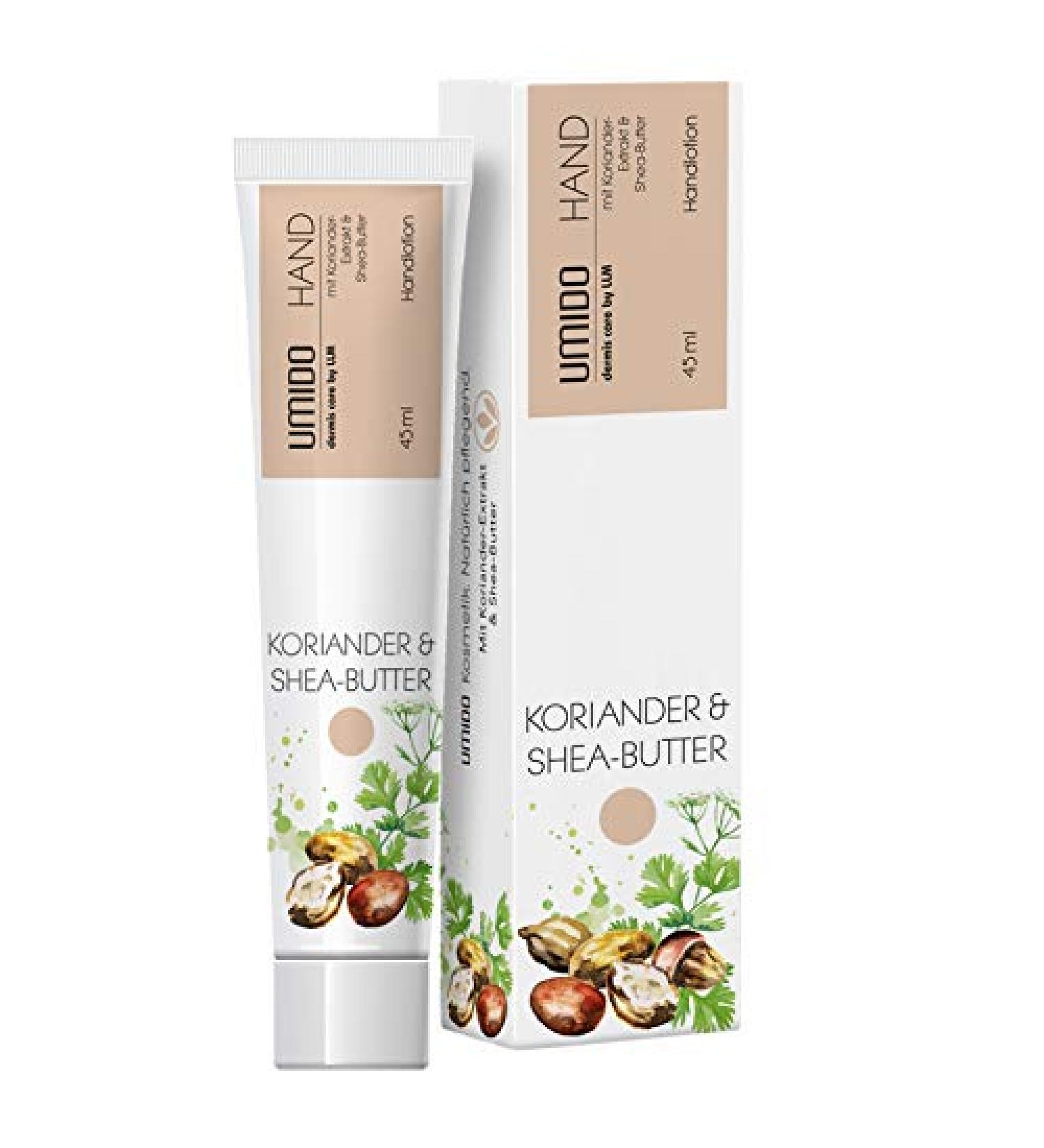 4 pieces Set Action Umido Hand Lotion Set 45 ml Koriander & Shea butter |Hand cream |Care cream |Lotion |Skin care |Hand cream set