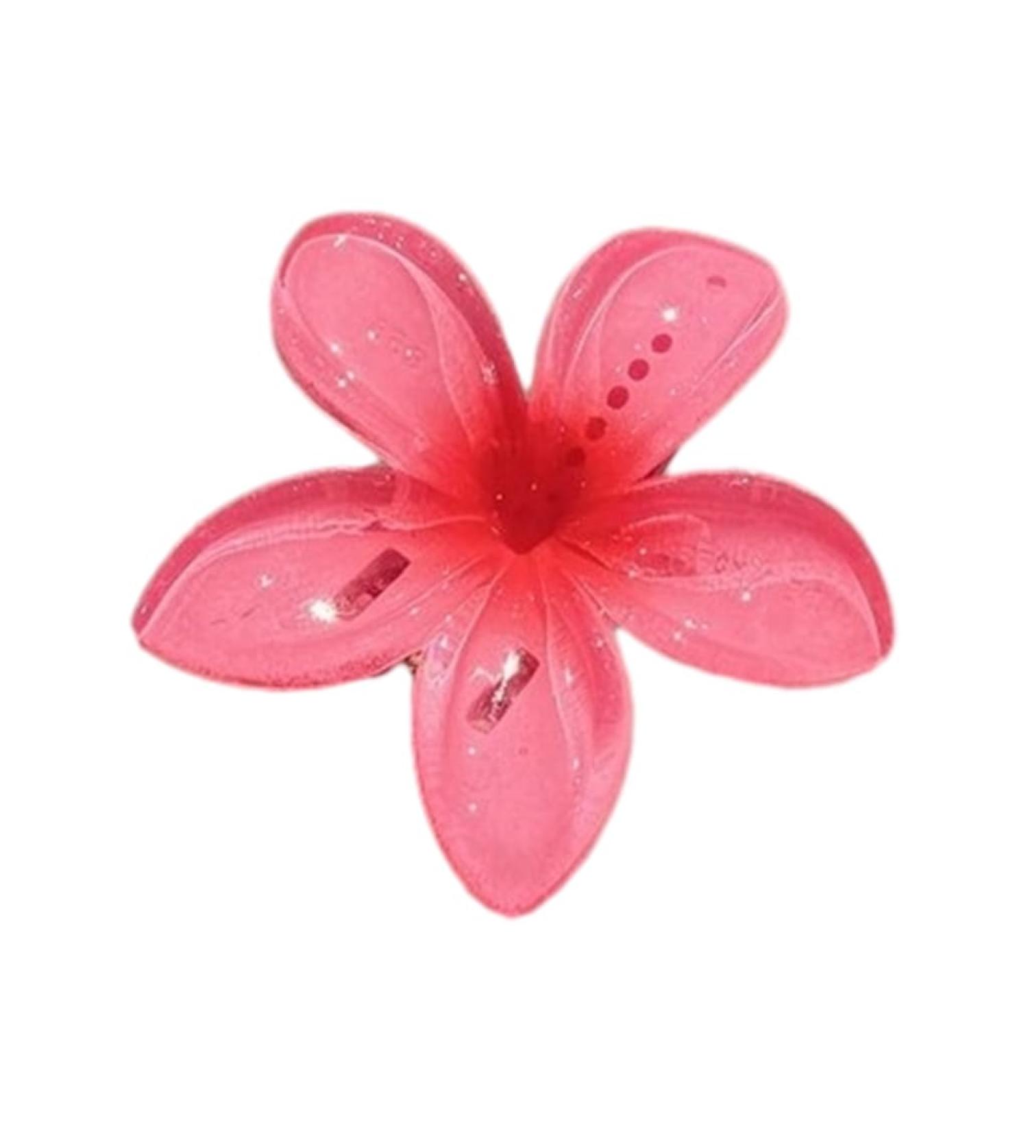 Limtula Flower Hair Clip Plumeria Flower Hairpin Sweet Handmade Hairpin Headwear for Women Headwear Rose Red - Buy Online on GoSupps.com